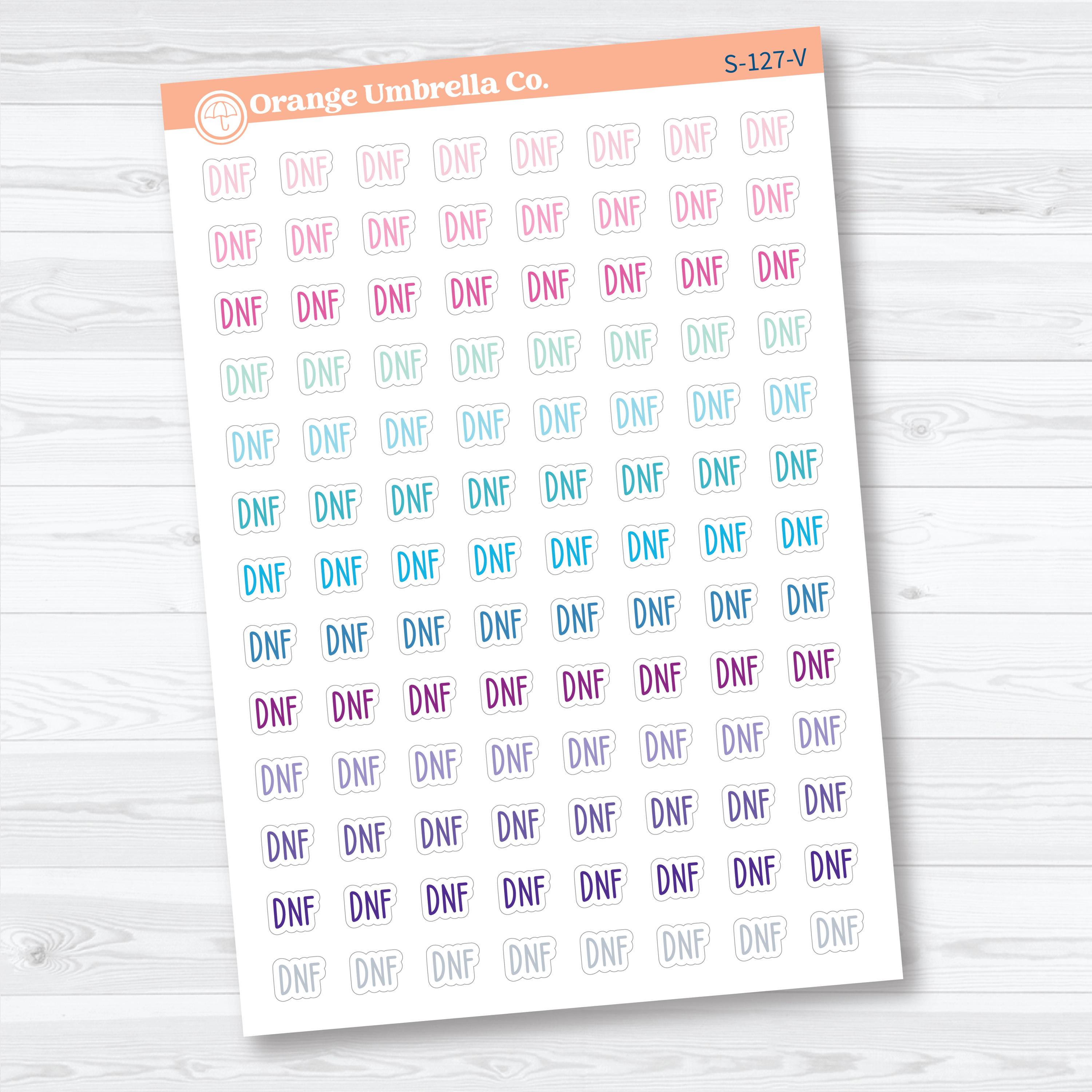 Did Not Finish Scripts | Reading Journal Planner Stickers | S-127