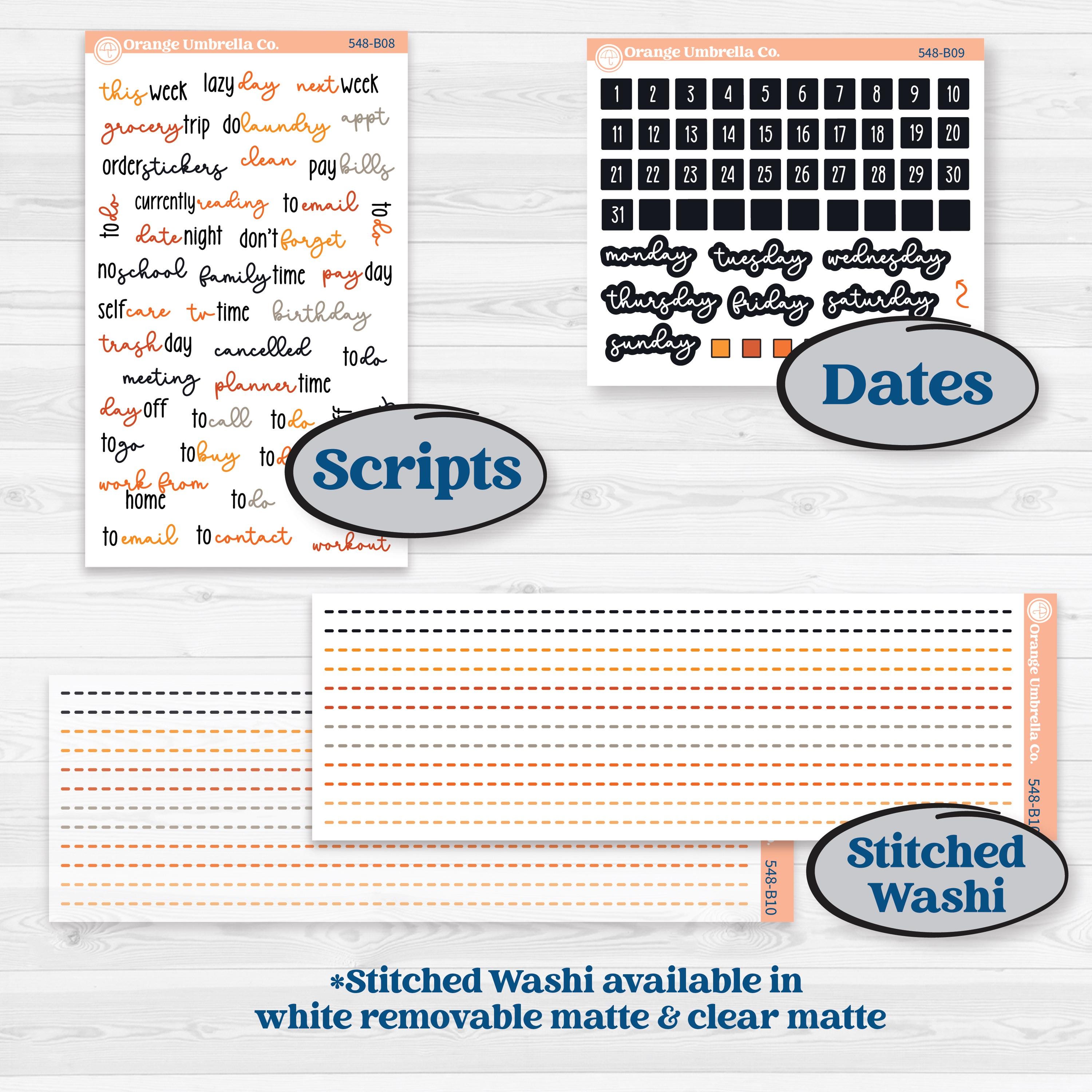 Halloween Planner Kit | Weekly Add-On Planner Kit Stickers | Carnival of Curiosities | KIT-548-B