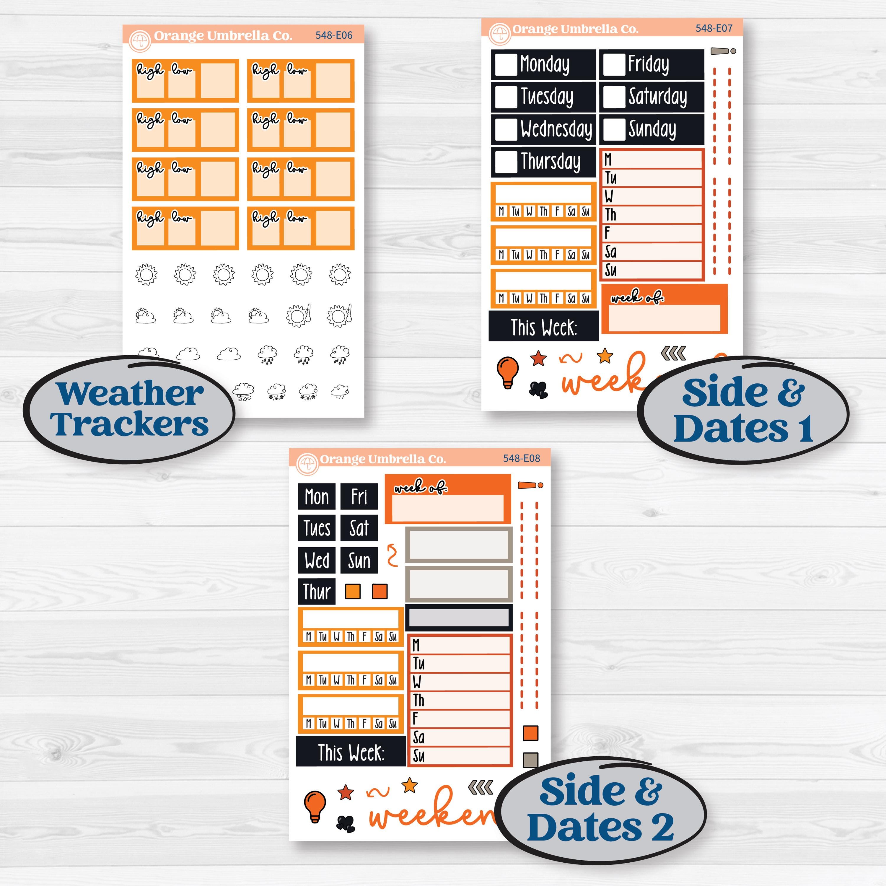 Halloween Planner Kit | Hobonichi Cousin Weekly & Daily Planner Kit Stickers | Carnival of Curiosities | KIT-548-E