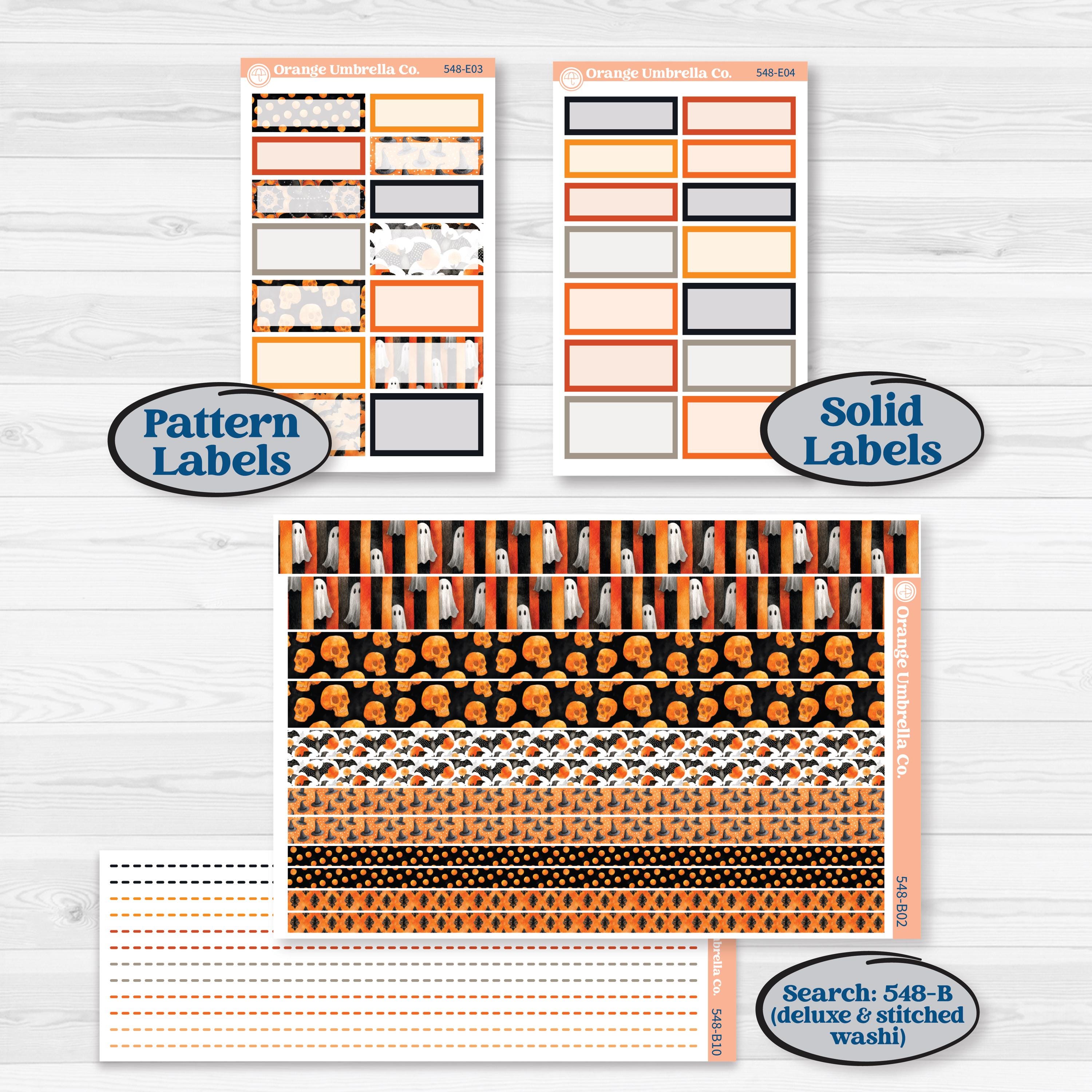 Halloween Planner Kit | Hobonichi Cousin Weekly & Daily Planner Kit Stickers | Carnival of Curiosities | KIT-548-E