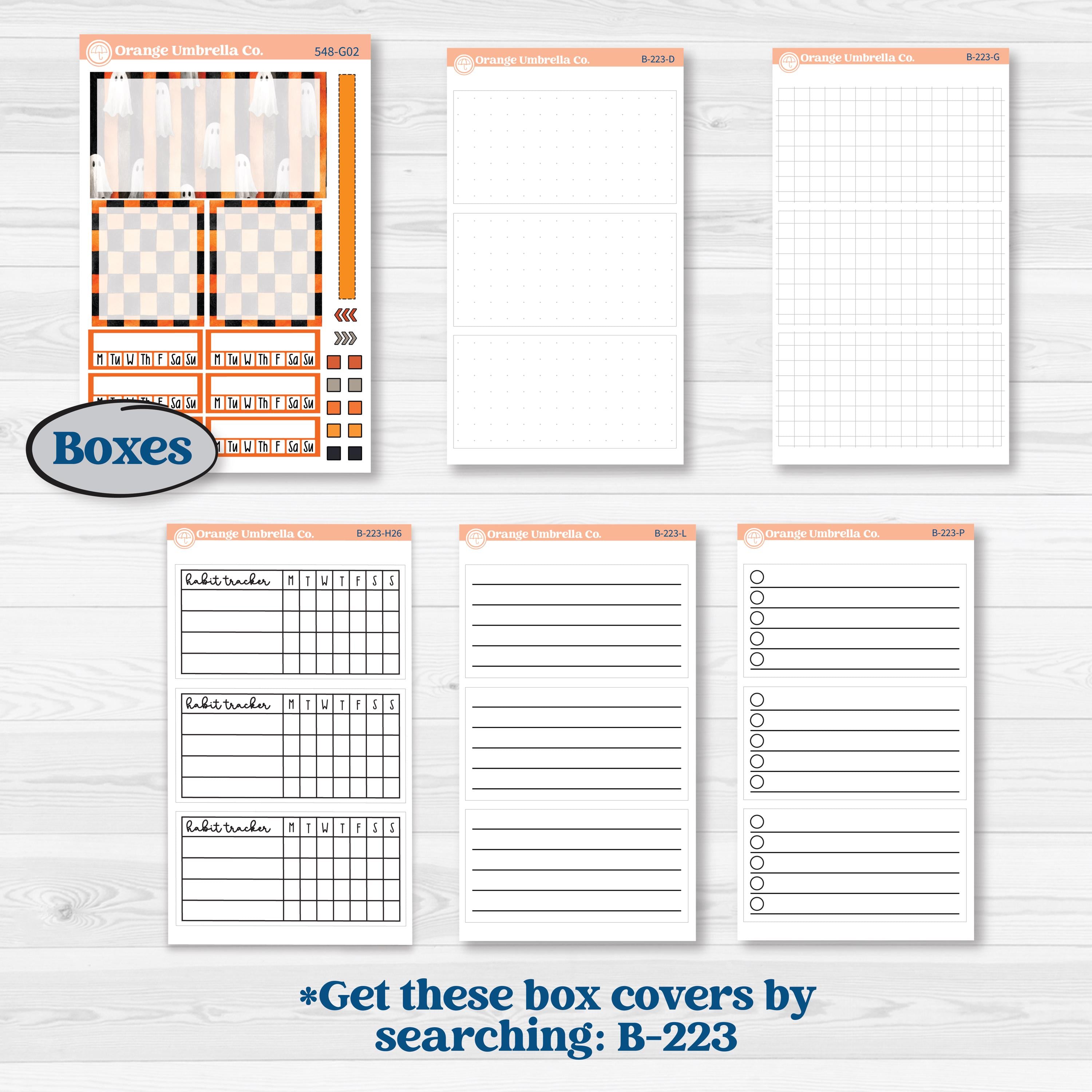Halloween Planner Kit | Erin Condren 7x9 Weekly Dashboard Planner Kit Stickers | Carnival of Curiosities | KIT-548-G