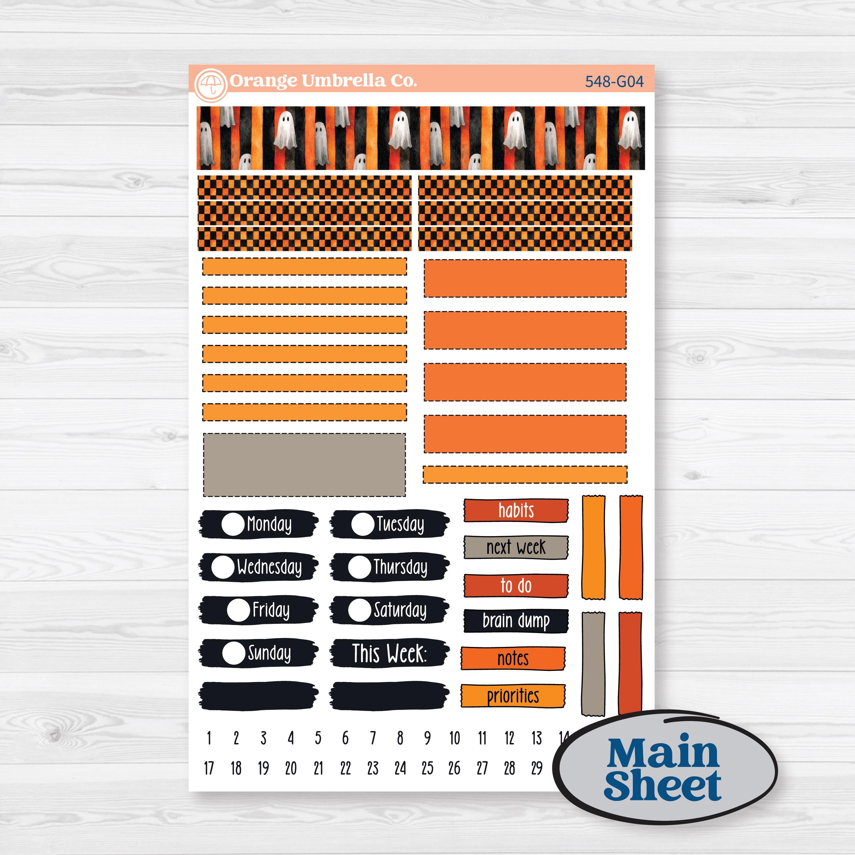 Halloween Planner Kit | Erin Condren A5 Weekly Dashboard Planner Kit Stickers | Carnival of Curiosities | KIT-548-G4