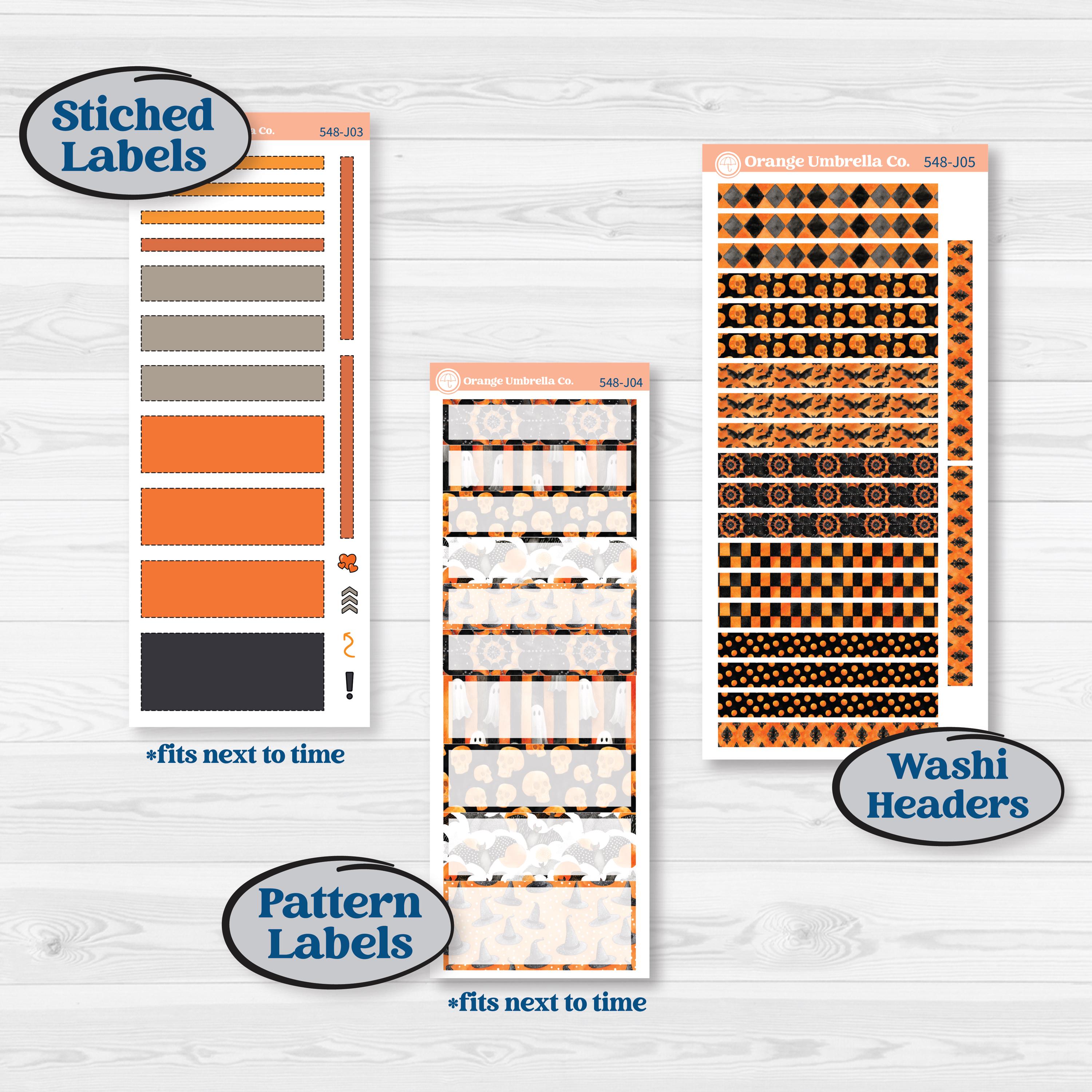 Halloween Planner Kit | A5 Daily Duo Planner Kit Stickers | Carnival of Curiosities | KIT-548-J