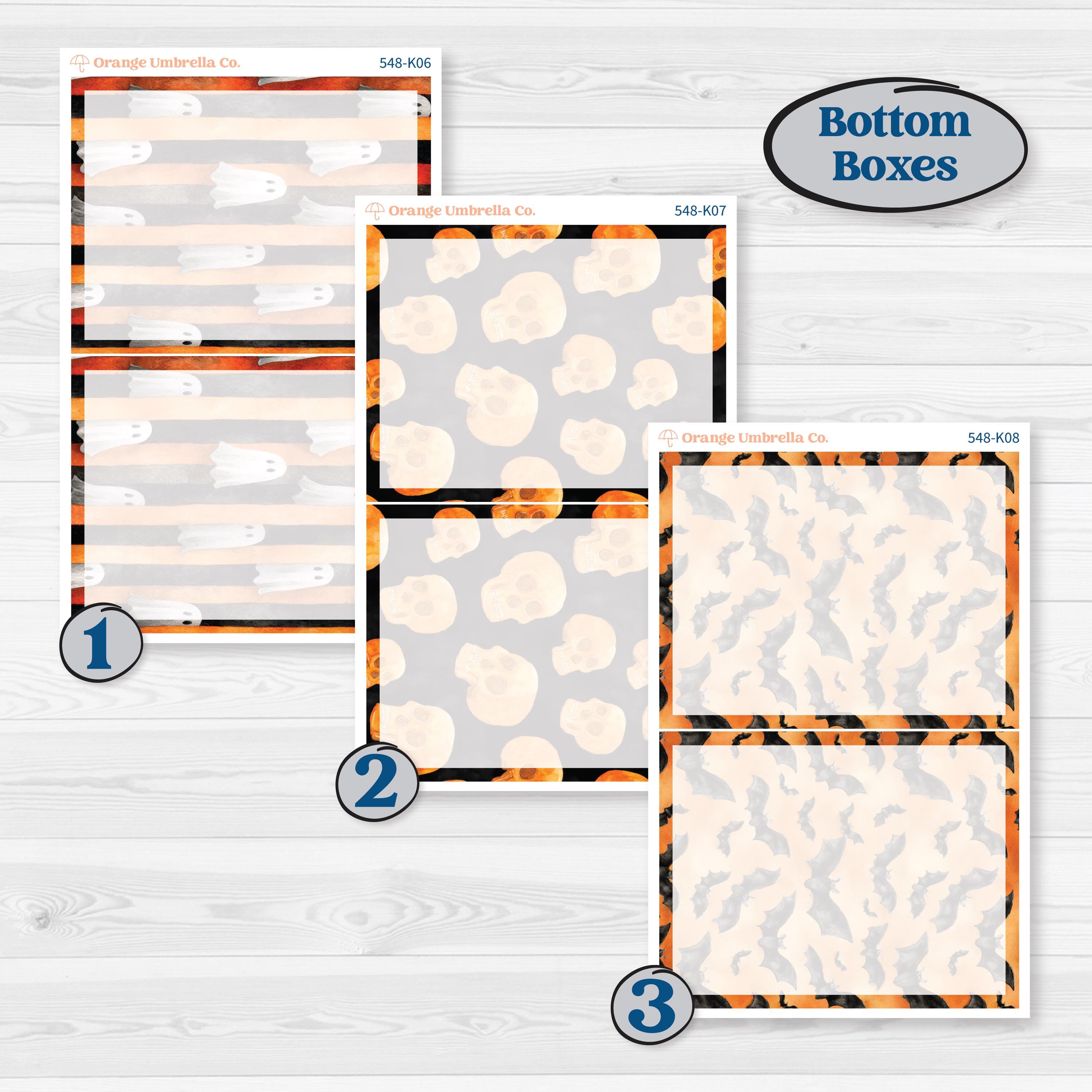 Halloween Planner Kit | 7x9 Erin Condren Daily Duo Planner Kit Stickers | Carnival of Curiosities | KIT-548-K