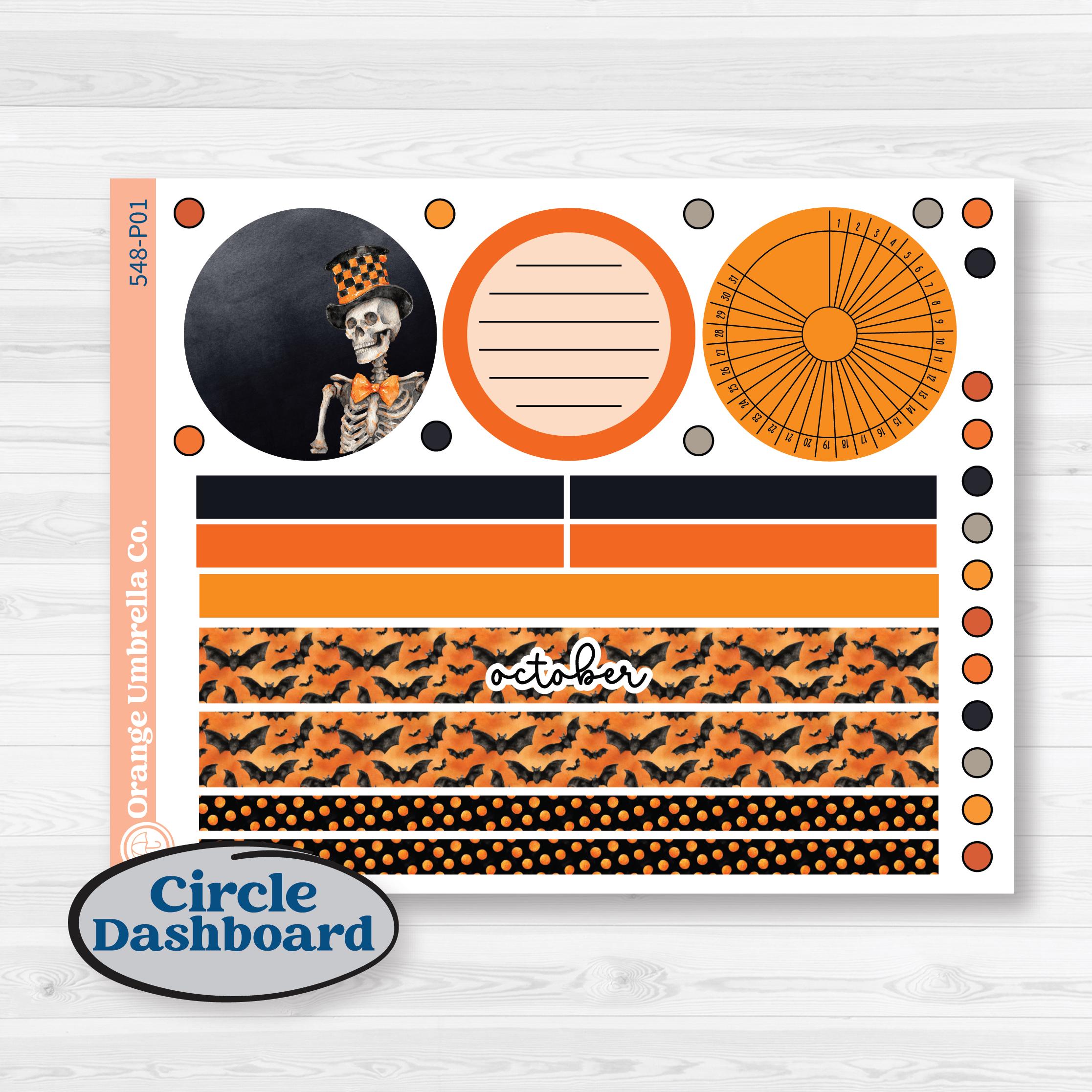 Halloween Planner Kit | A5 Plum Monthly & Dashboard Planner Kit Stickers | Carnival of Curiosities | KIT-548-P