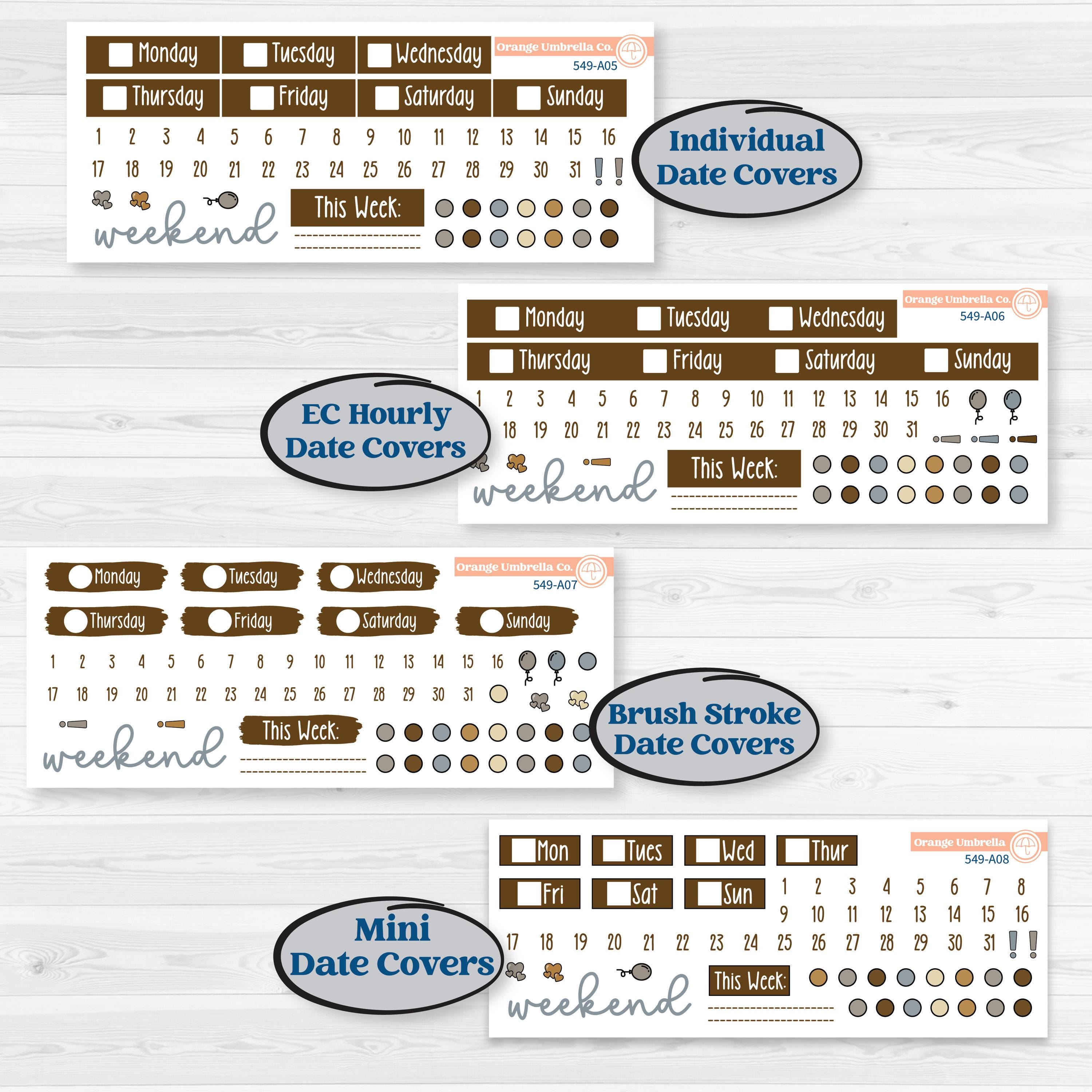 Blue Autumn Planner Kit | Weekly Sticker Kit for Vertical Planners like Erin Condren | Farmhouse Fall | KIT-549-A