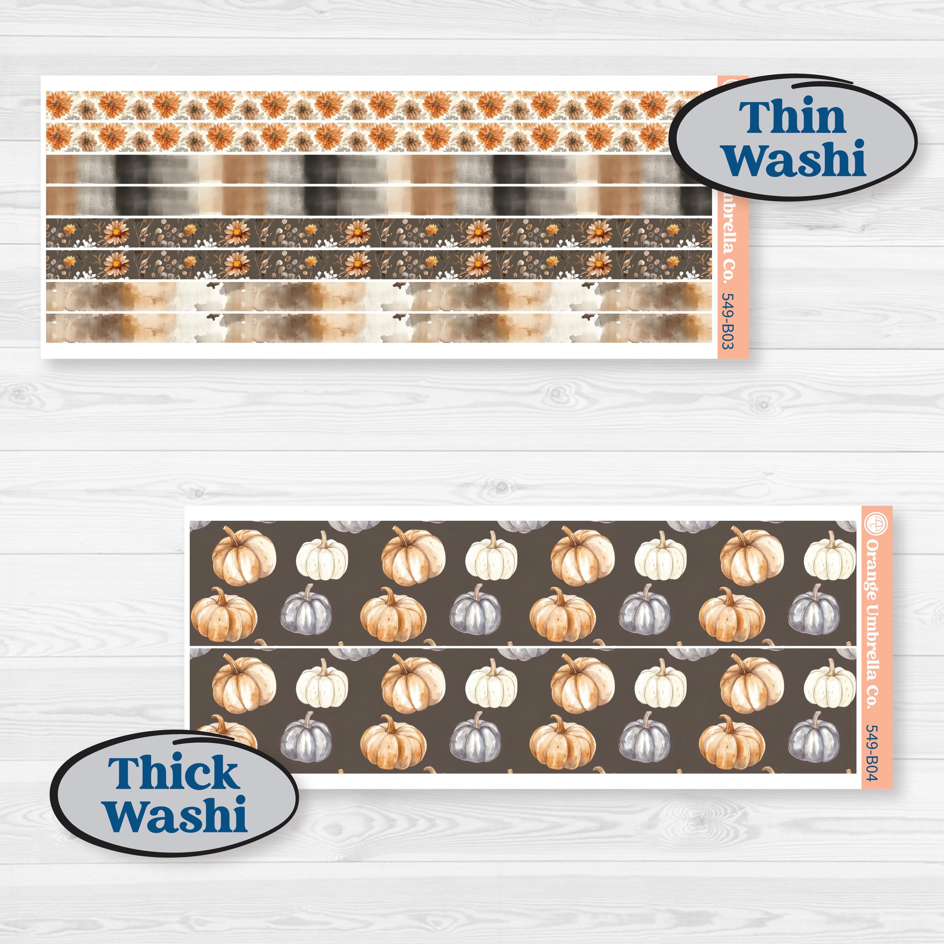 Blue Autumn Planner Kit | Weekly Add-On Planner Kit Stickers | Farmhouse Fall | KIT-549-B