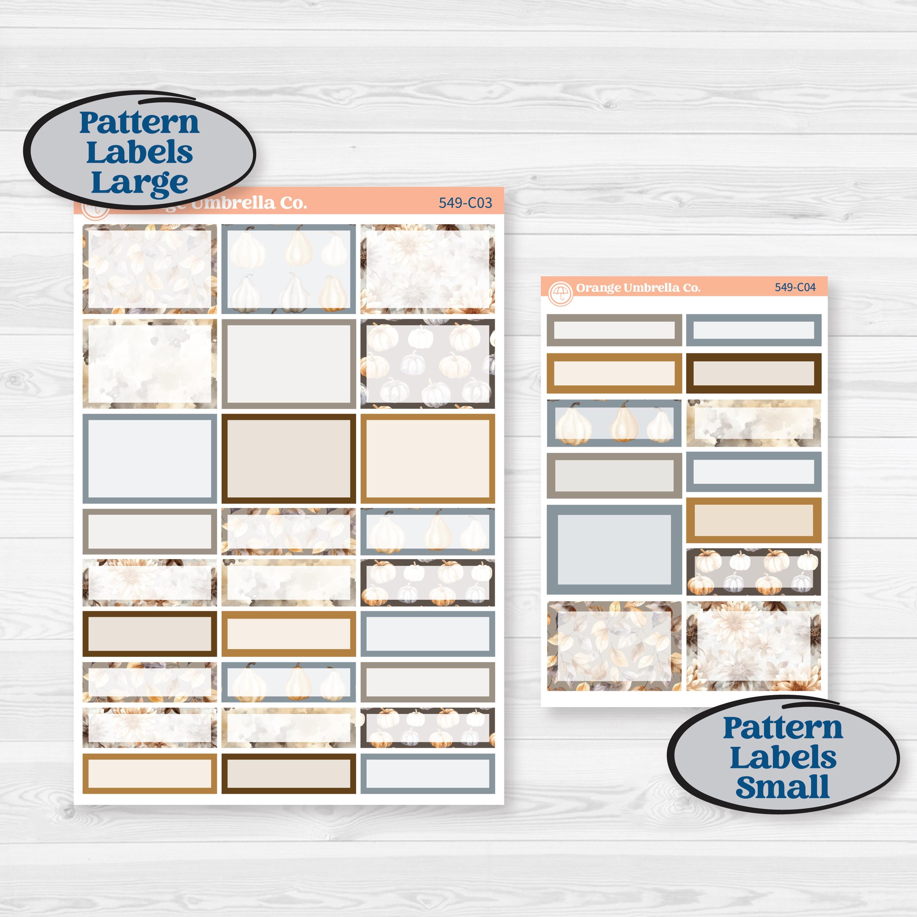 Blue Autumn Planner Kit | Weekly Add-On Labels Planner Kit Stickers | Farmhouse Fall | KIT-549-C