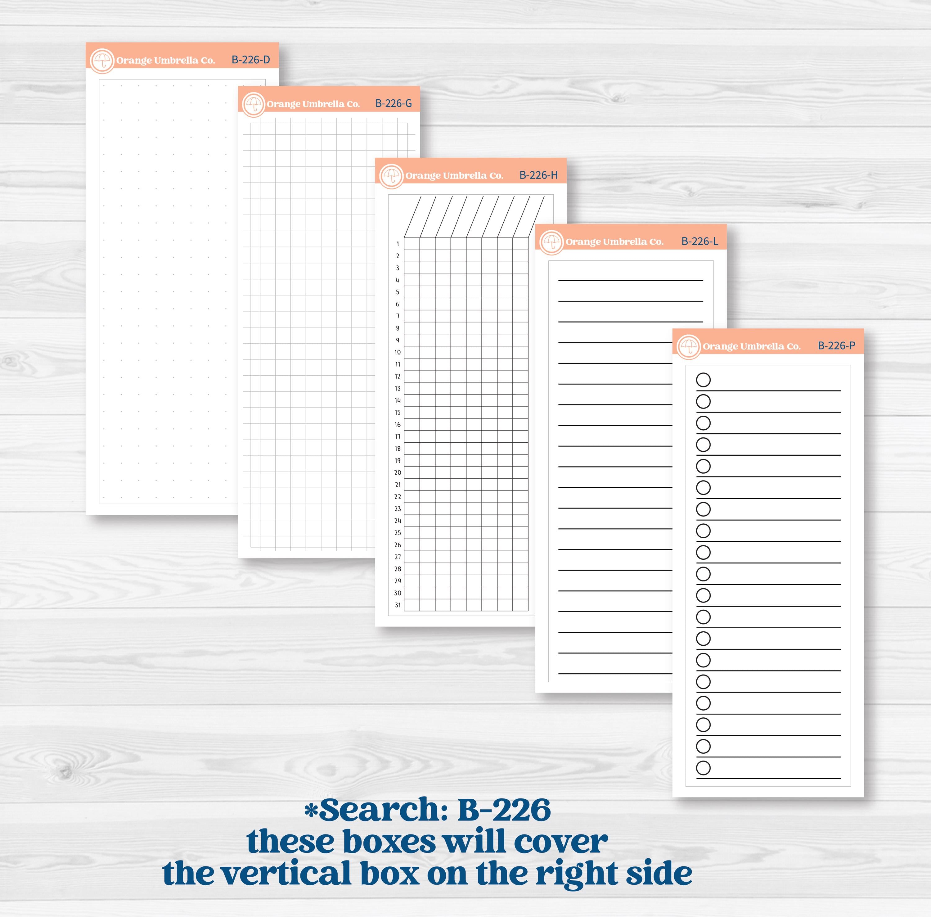 Blue Autumn Planner Kit | A5 Erin Condren Monthly & Productivity Dashboard Sticker Kit | Farmhouse Fall | KIT-549-M