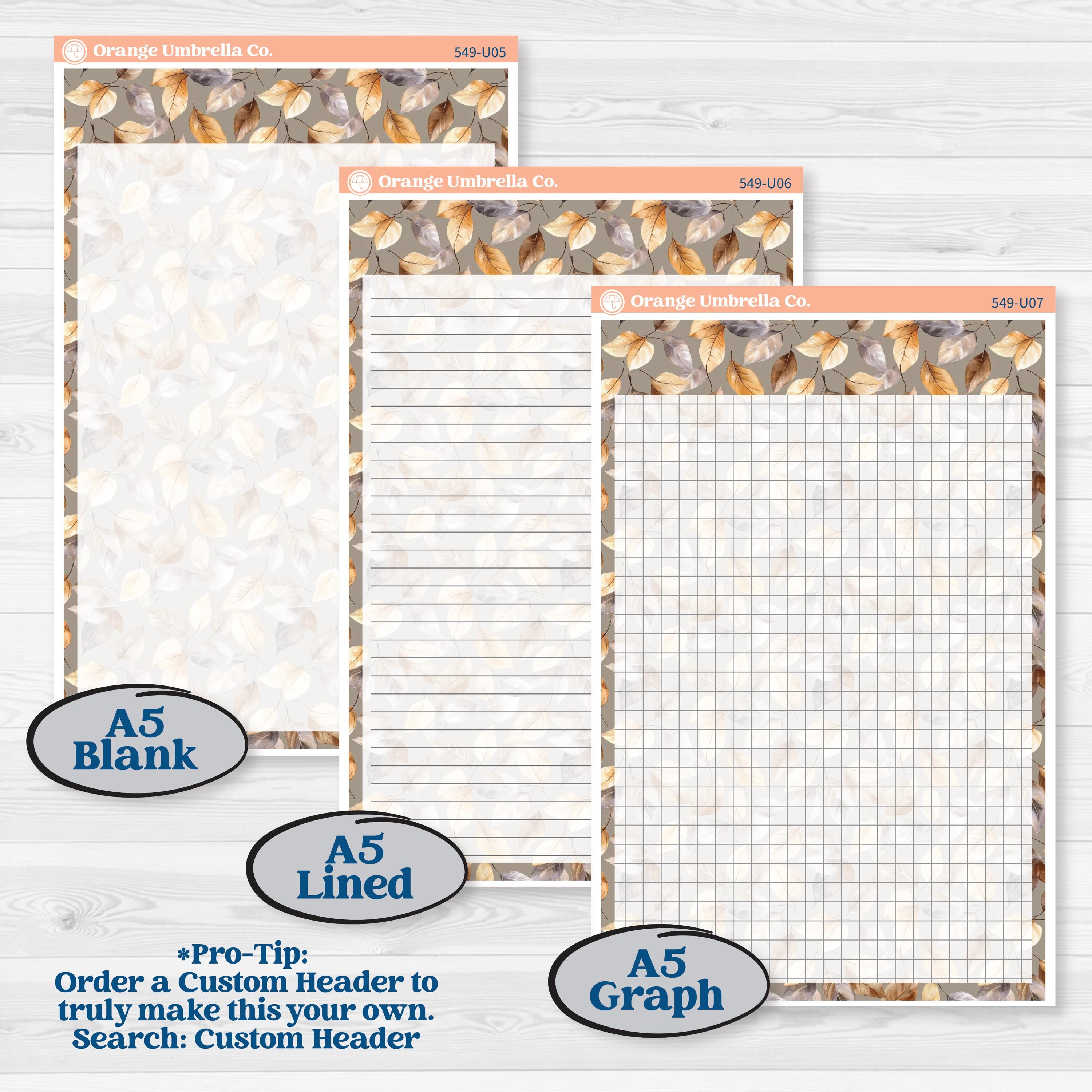 Blue Autumn Planner Kit | A5 or 7x9 Create Your Own Monthly Dashboard | Universal Reading Log Sticker Kit | Farmhouse Fall | KIT-549-U