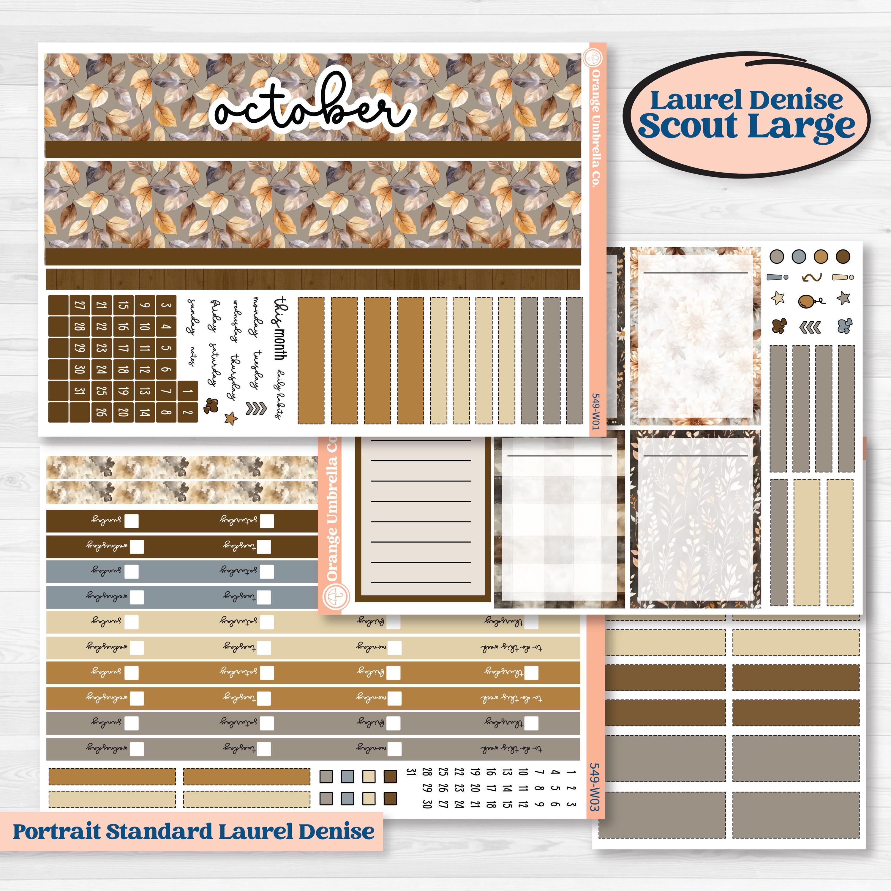 Blue Autumn Planner Kit | Laurel Denise Scout Large Planner Kit Stickers | Farmhouse Fall | KIT-549-W