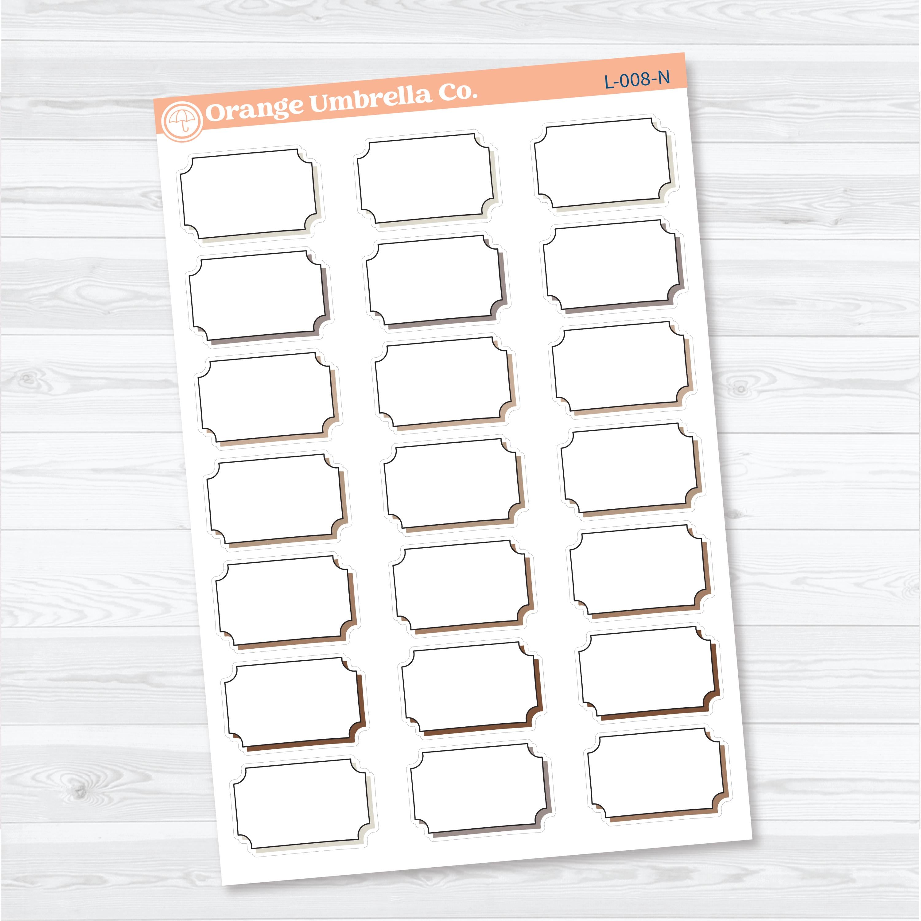 Shadow Ticket Stub Labels | Planner Stickers | L-008