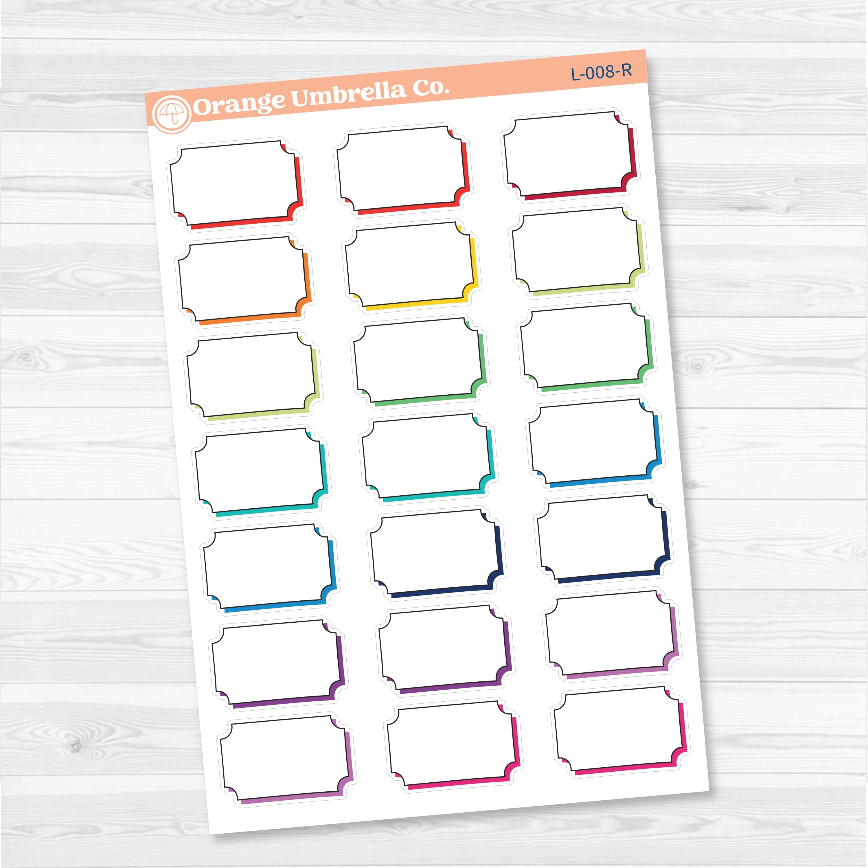 Shadow Ticket Stub Labels | Planner Stickers | L-008