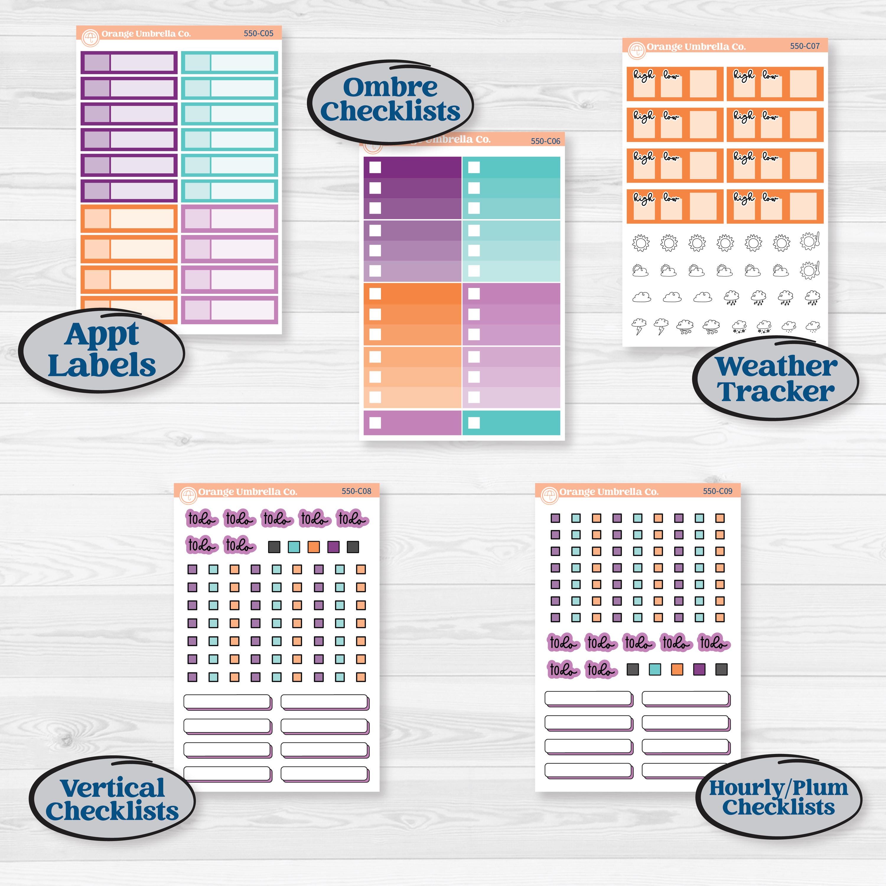 Halloween Planner Kit | Weekly Add-On Labels Planner Kit Stickers | Sweetly Spooky | KIT-550-C