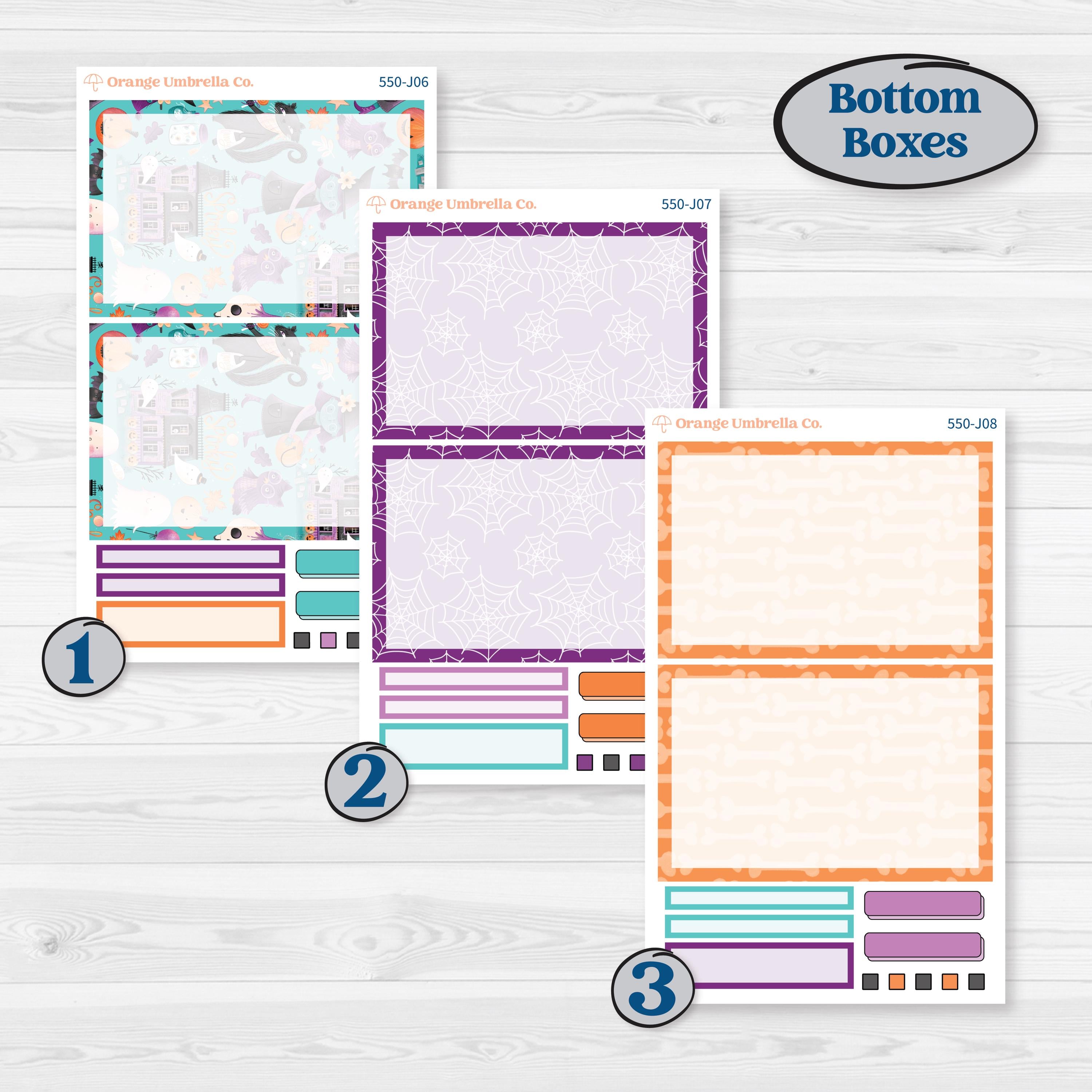 Halloween Planner Kit | A5 Daily Duo Planner Kit Stickers | Sweetly Spooky | KIT-550-J