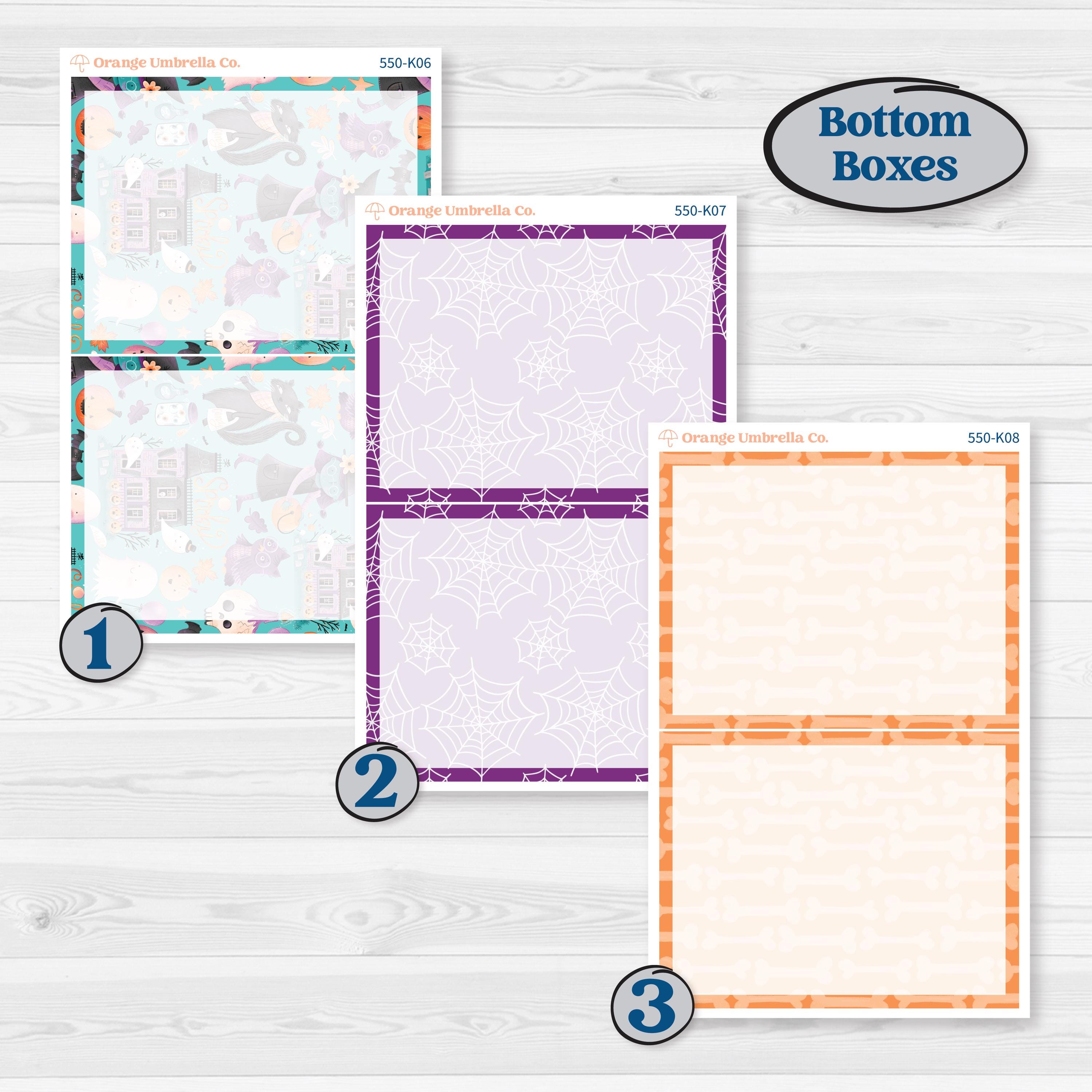 Halloween Planner Kit | 7x9 Erin Condren Daily Duo Planner Kit Stickers | Sweetly Spooky | KIT-550-K