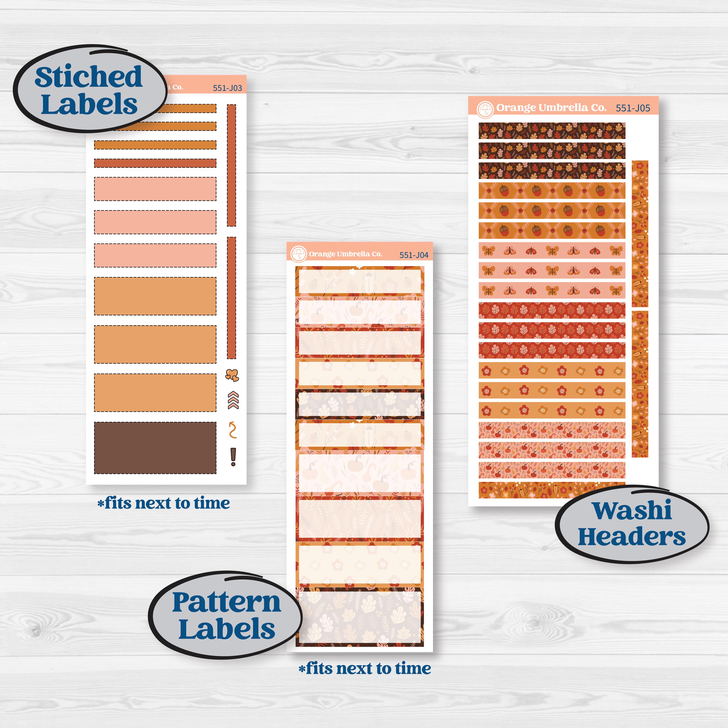 Fall Planner Kit | A5 Daily Duo Planner Kit Stickers | Autumn Folk | KIT-551-J