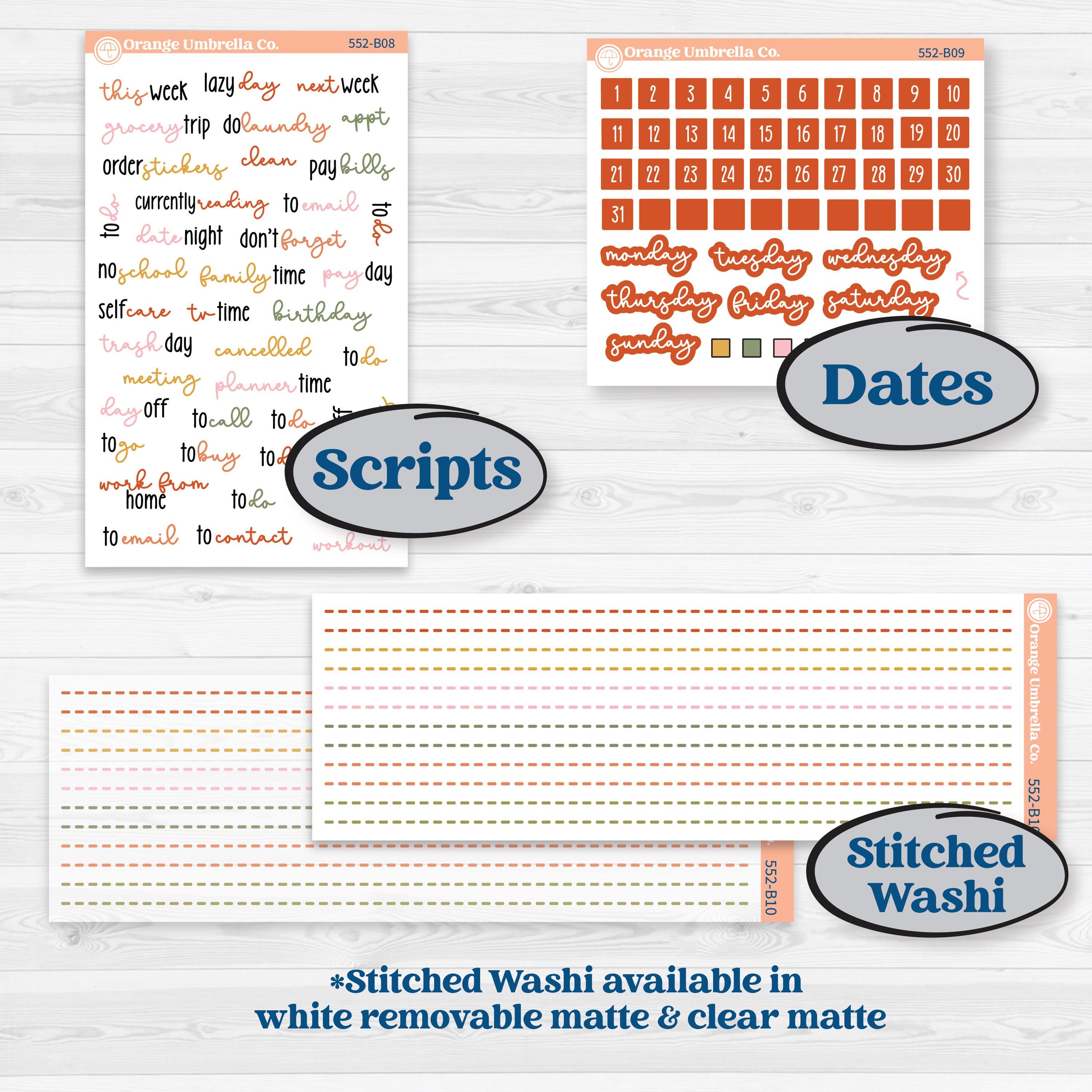 Woodland Planner Kit | Weekly Add-On Planner Kit Stickers | Fox & Fern | KIT-552-B