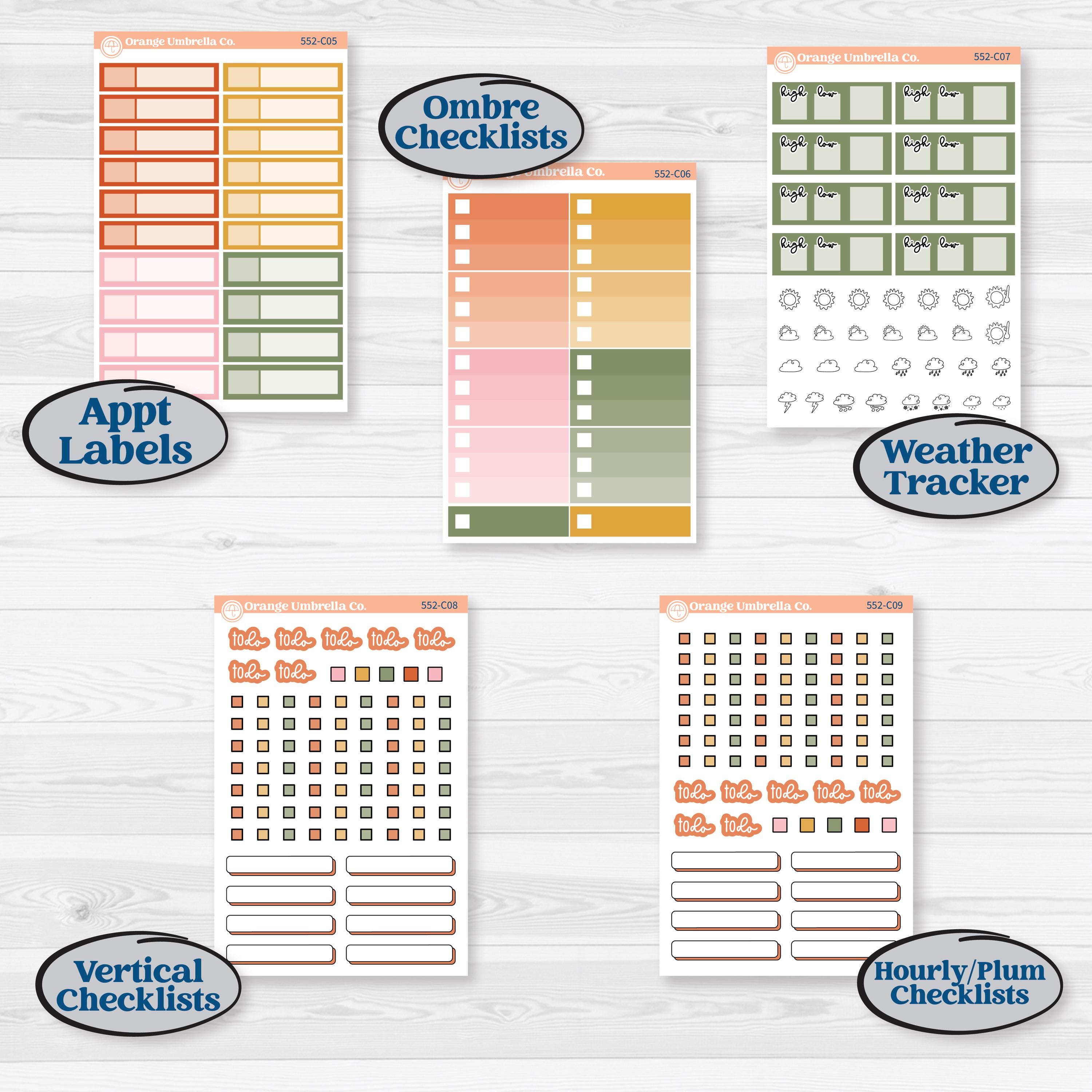 Woodland Planner Kit | Weekly Add-On Labels Planner Kit Stickers | Fox & Fern | KIT-552-C