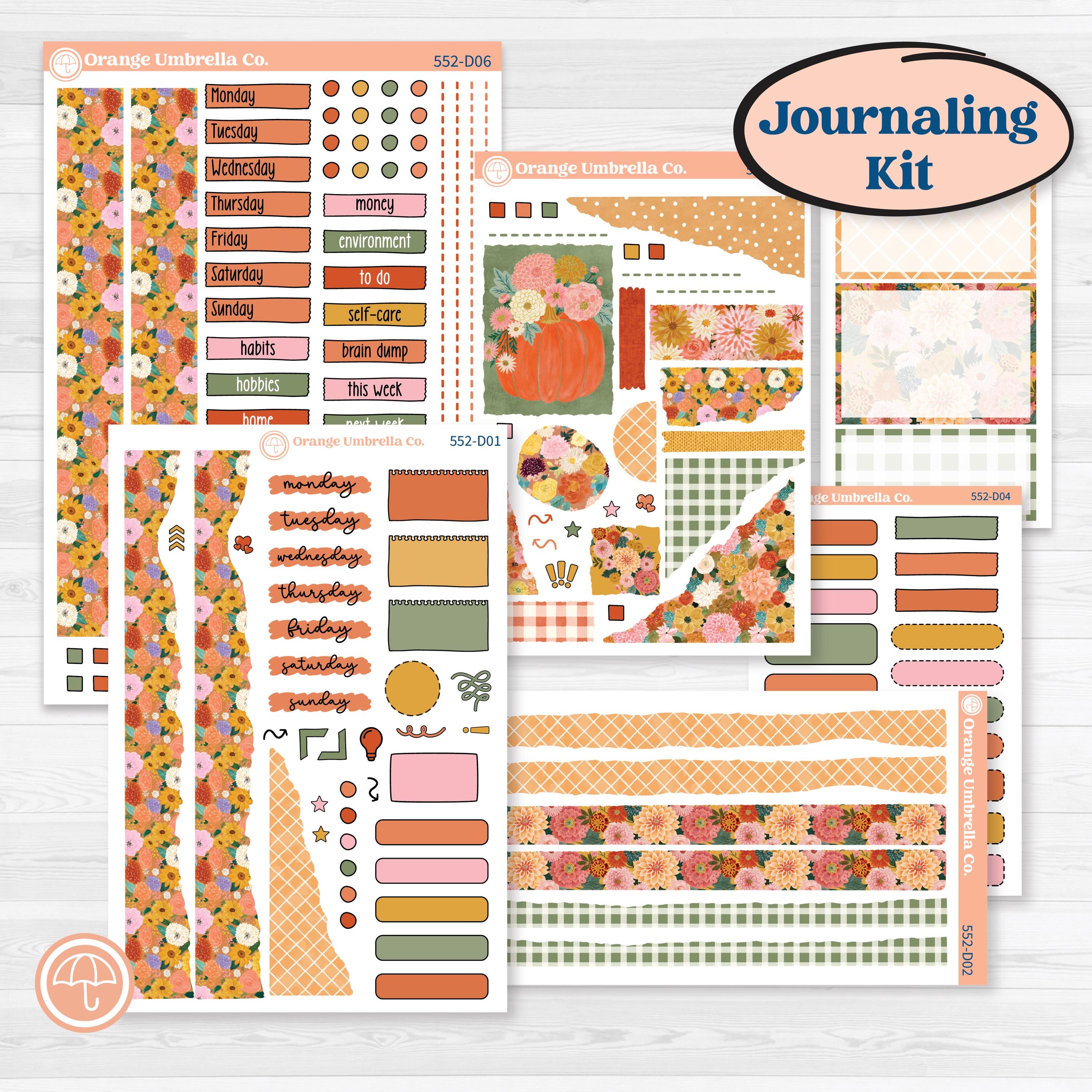 Woodland Planner Kit | Journaling or Scrapbooking Kit | Creative Junk Journal Planner Stickers | Fox & Fern | KIT-552-D