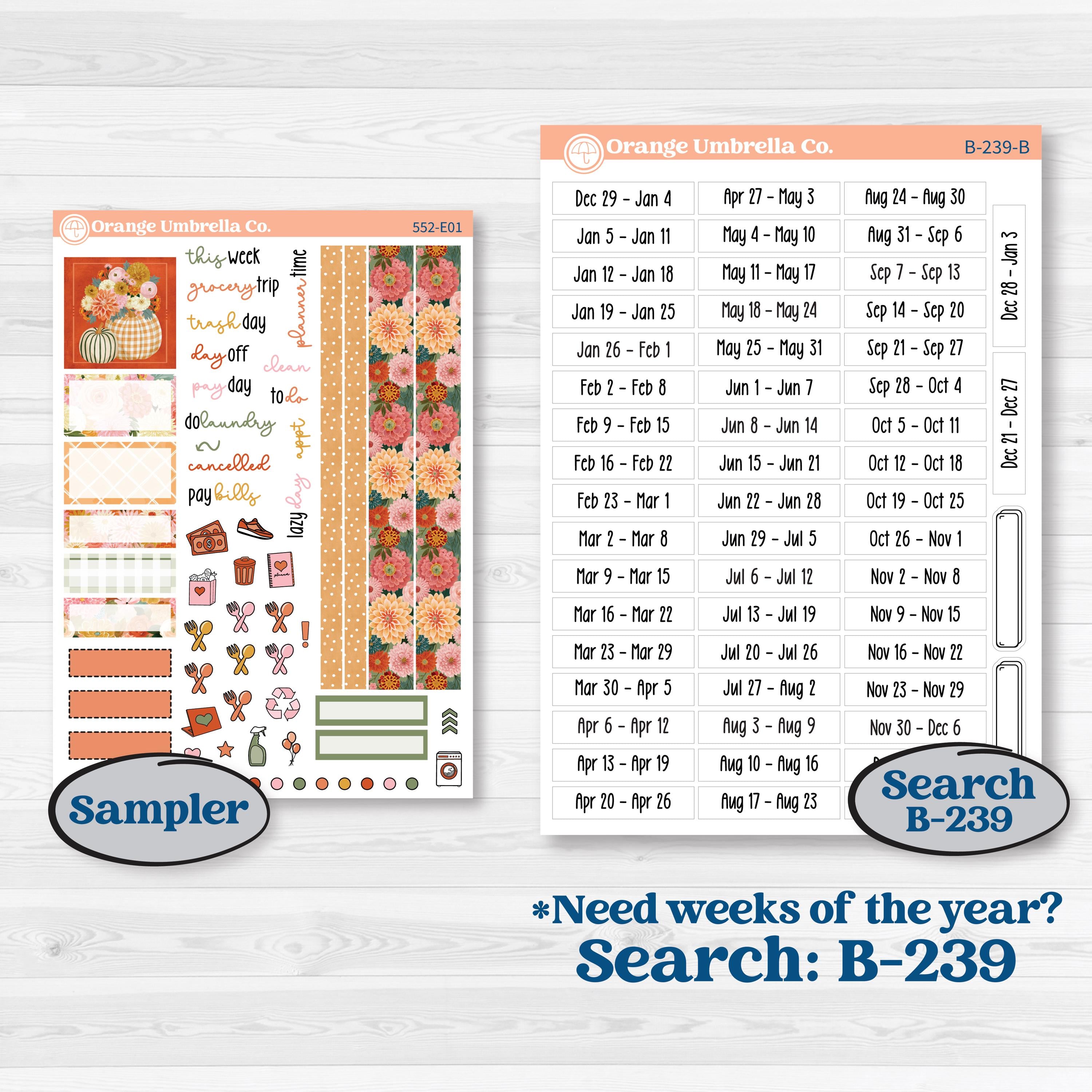 Woodland Planner Kit | Hobonichi Cousin Weekly Daily Planner Kit Stickers | Fox & Fern | KIT-552-E