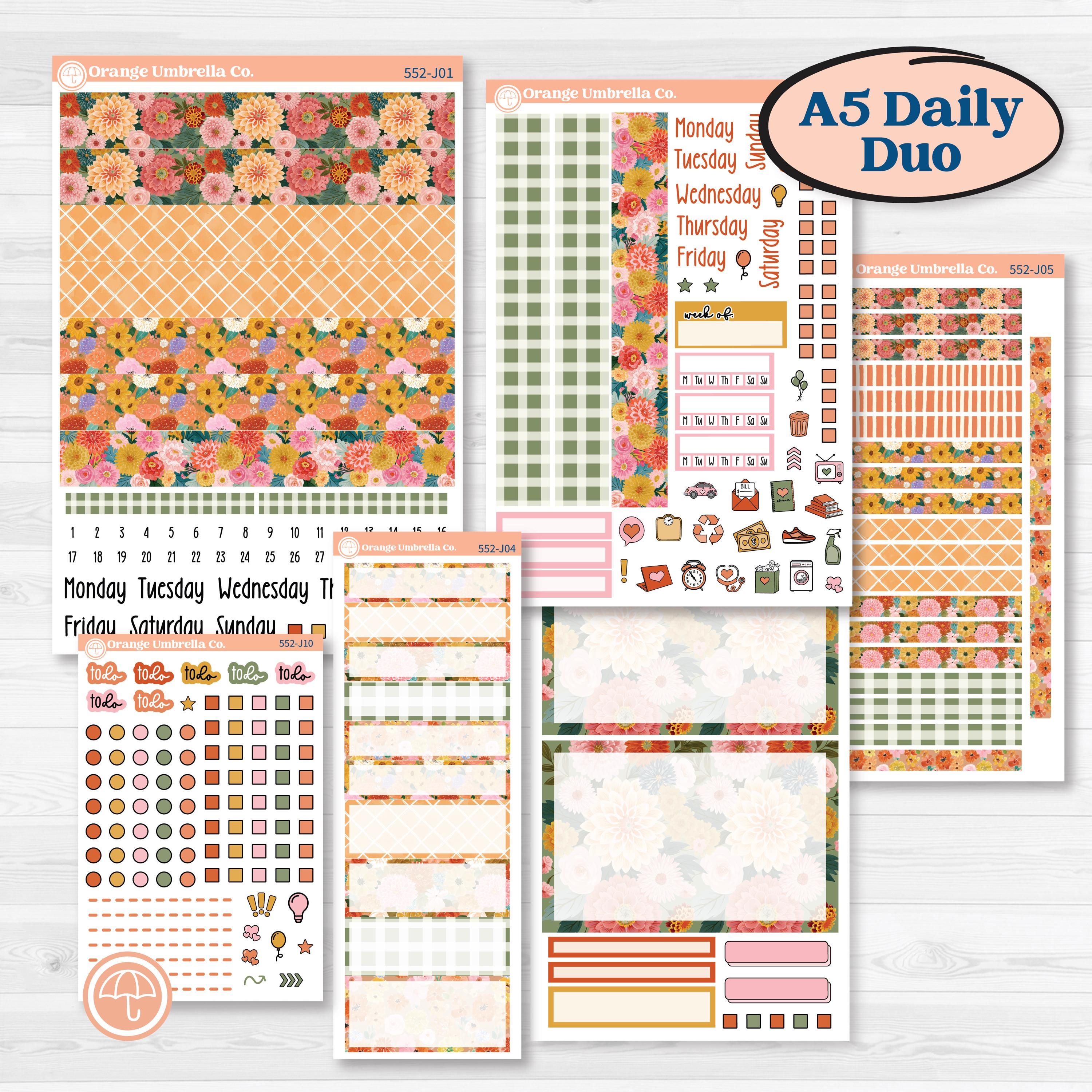 Woodland Planner Kit | A5 Daily Duo Planner Kit Stickers | Fox & Fern | KIT-552-J