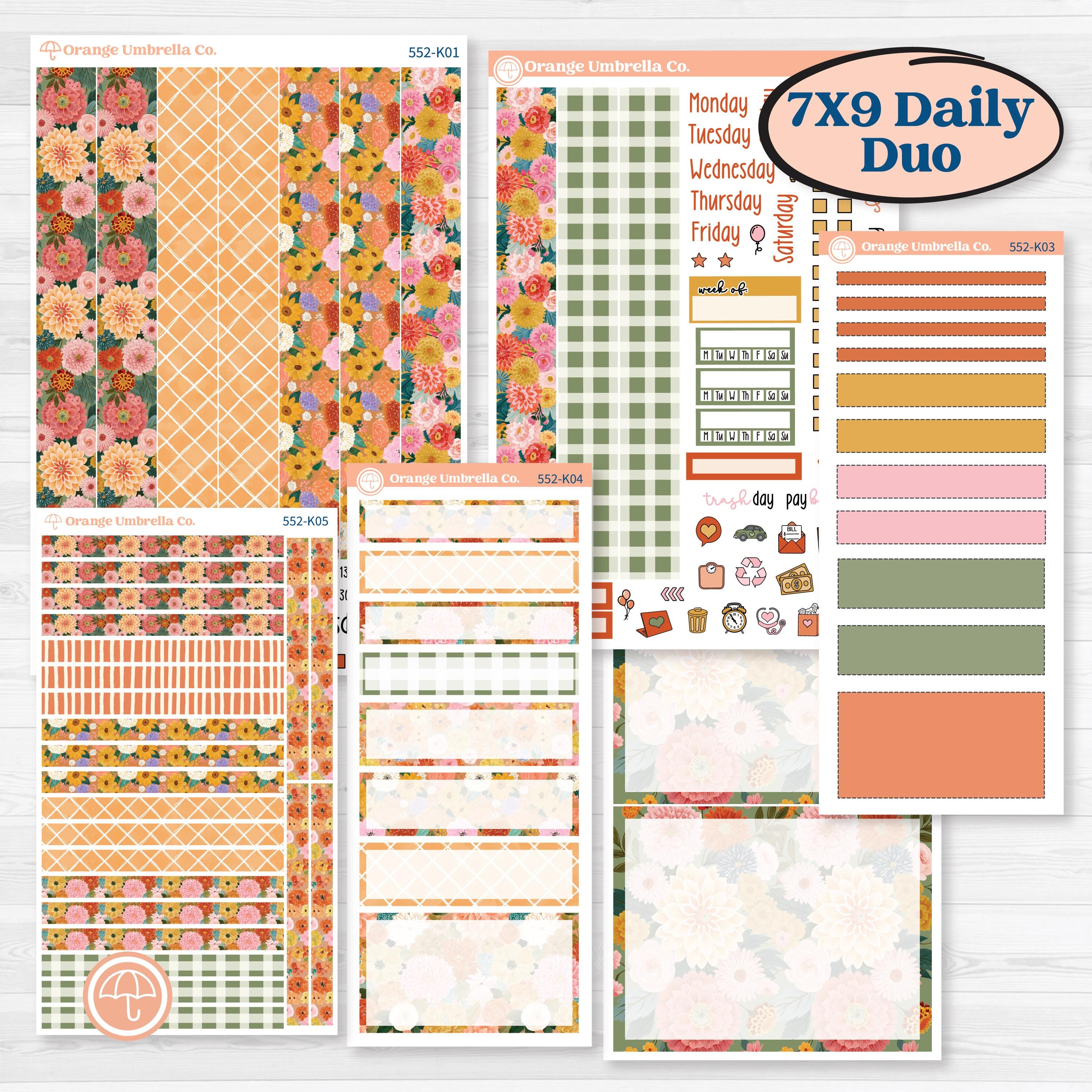 Woodland Planner Kit | 7x9 Erin Condren Daily Duo Planner Kit Stickers | Fox & Fern | KIT-552-K