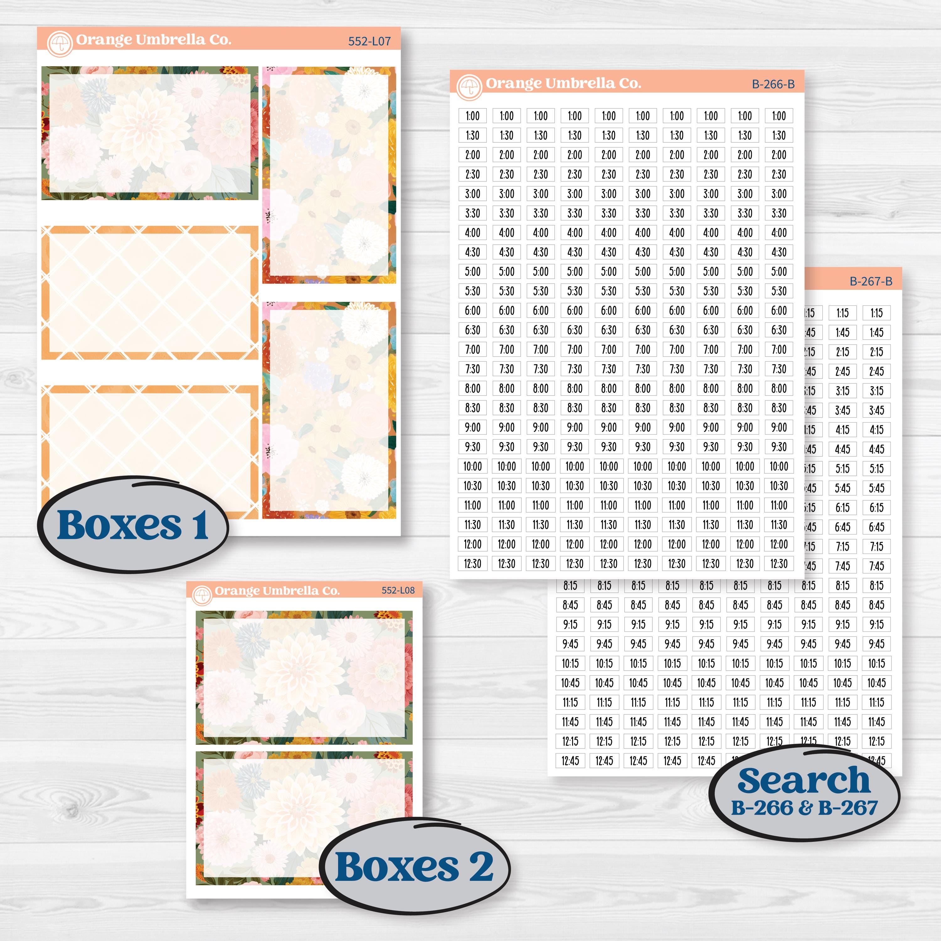 Woodland Planner Kit | 7x9 Plum Daily Planner Kit Stickers | Fox & Fern | KIT-552-L