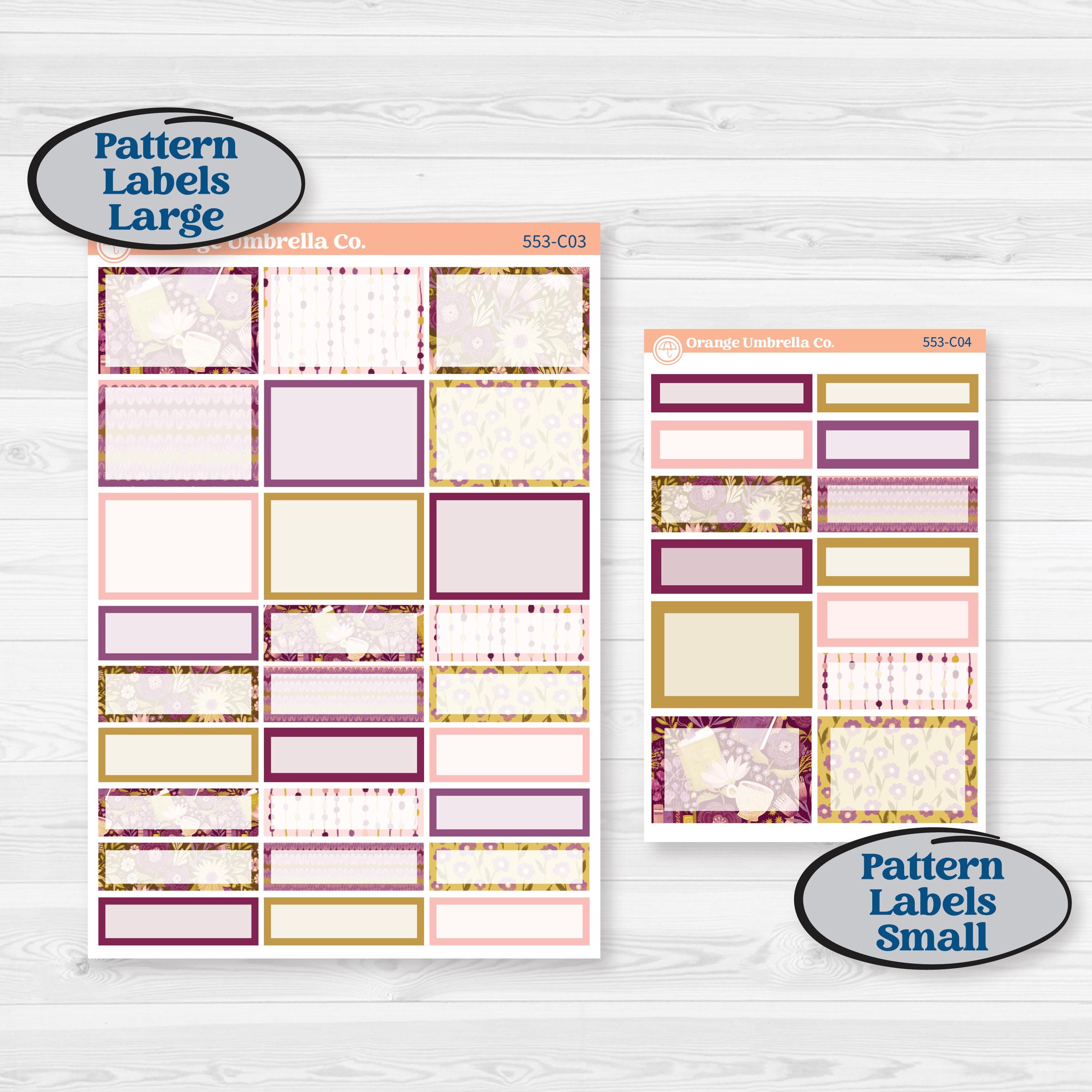 Book Planner Kit | Weekly Add-On Labels Planner Kit Stickers | Garden Library | KIT-553-C