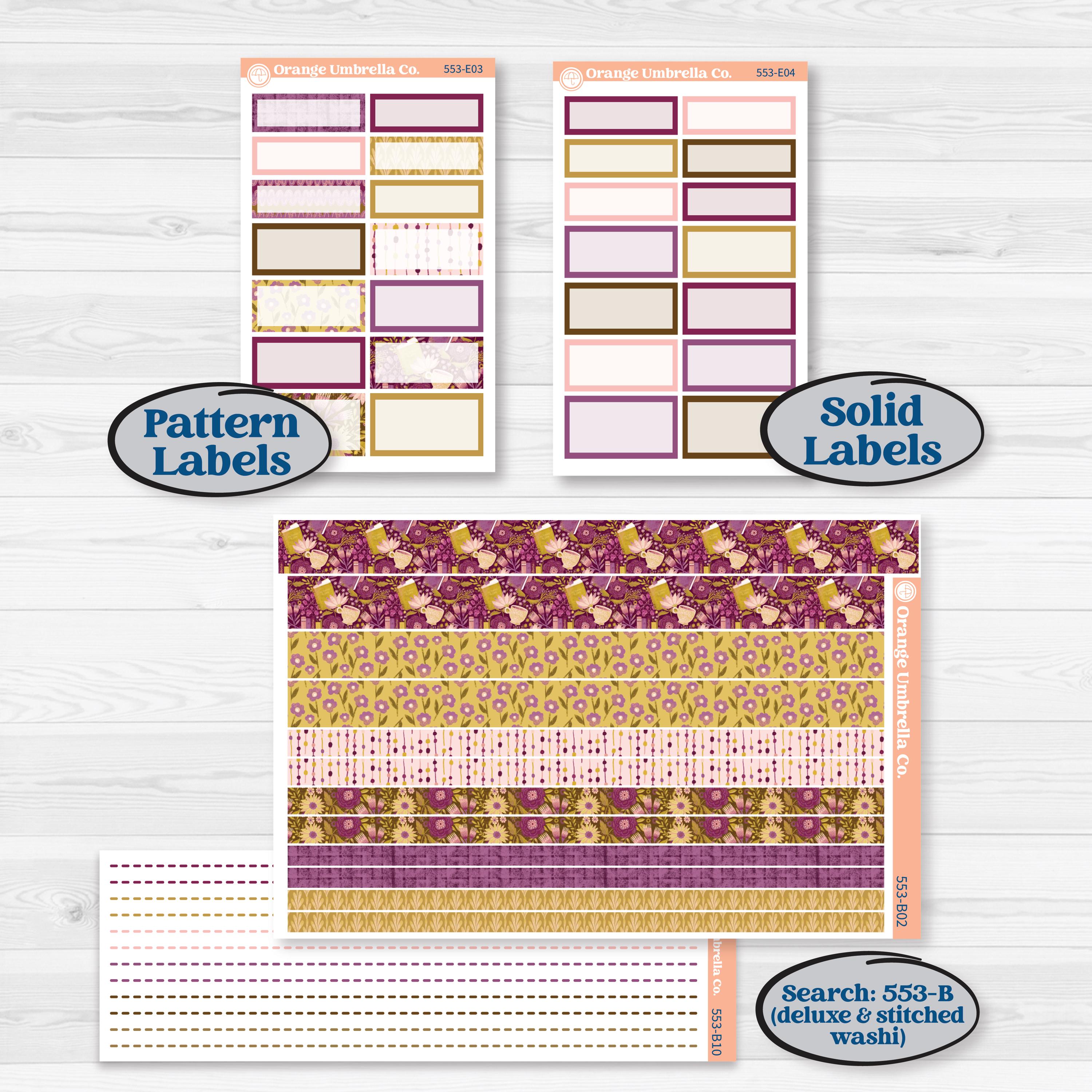 Book Planner Kit | Hobonichi Cousin Weekly & Daily Planner Kit Stickers | Garden Library | KIT-553-E