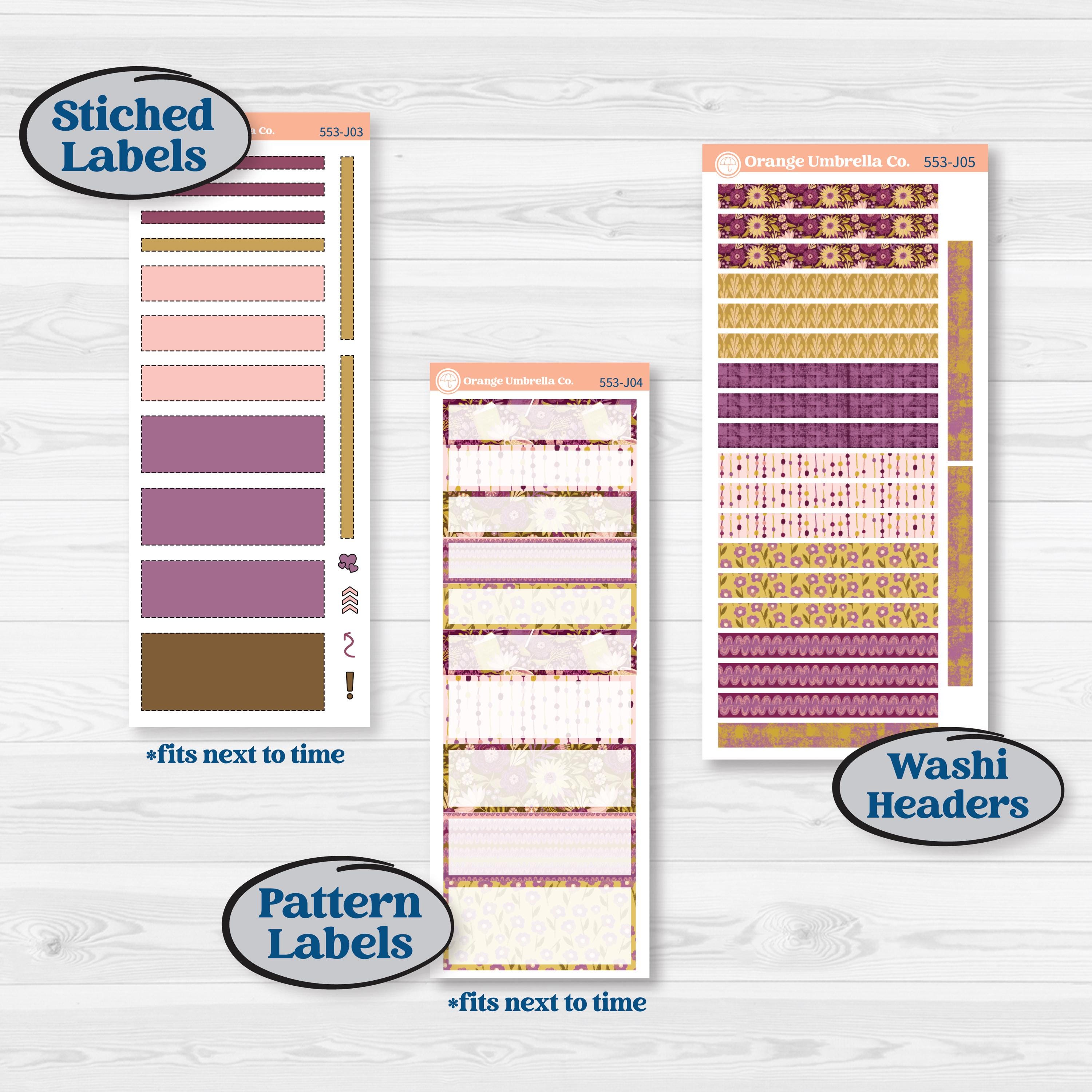 Book Planner Kit | A5 Daily Duo Planner Kit Stickers | Garden Library | KIT-553-J