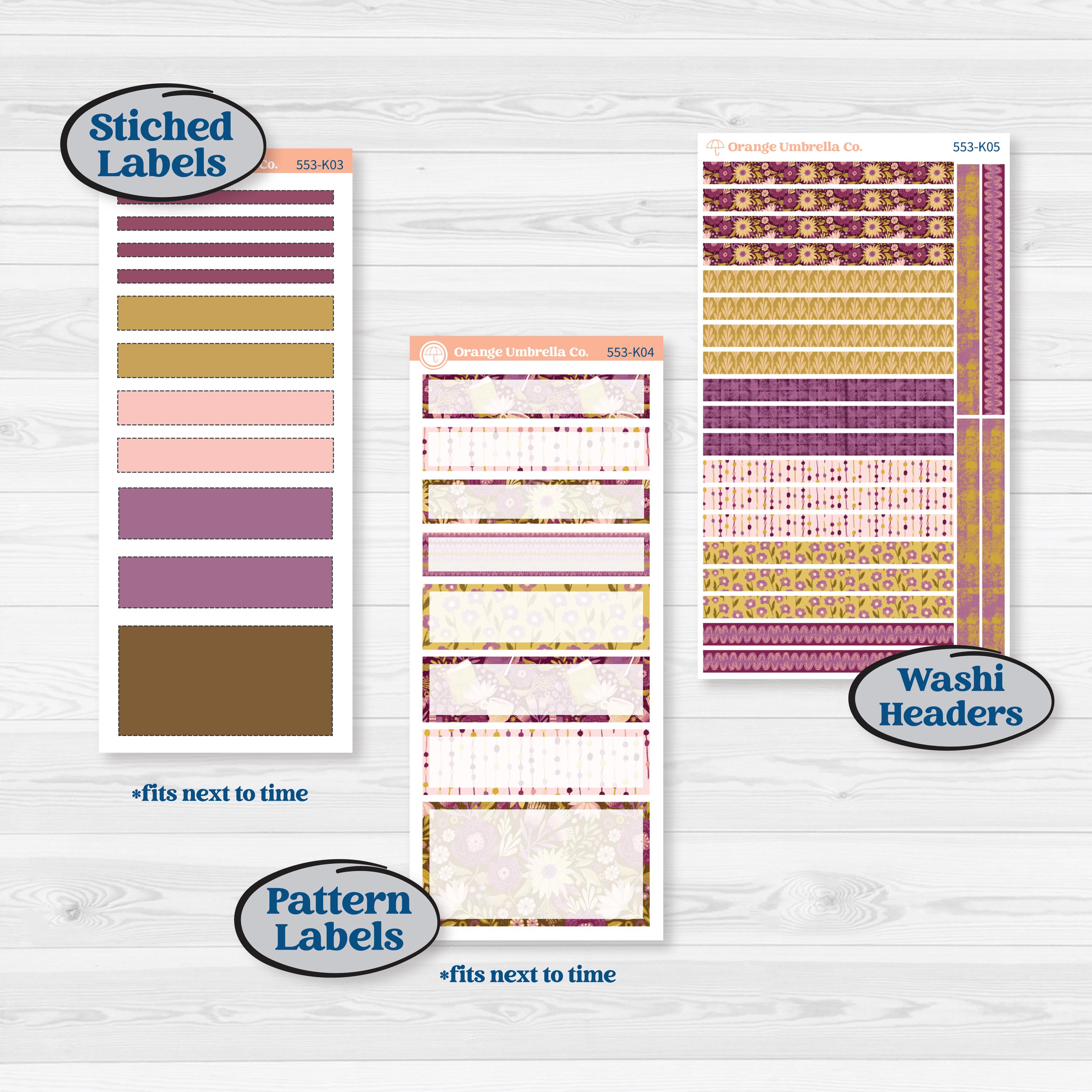 Book Planner Kit | 7x9 Erin Condren Daily Duo Planner Kit Stickers | Garden Library | KIT-553-K