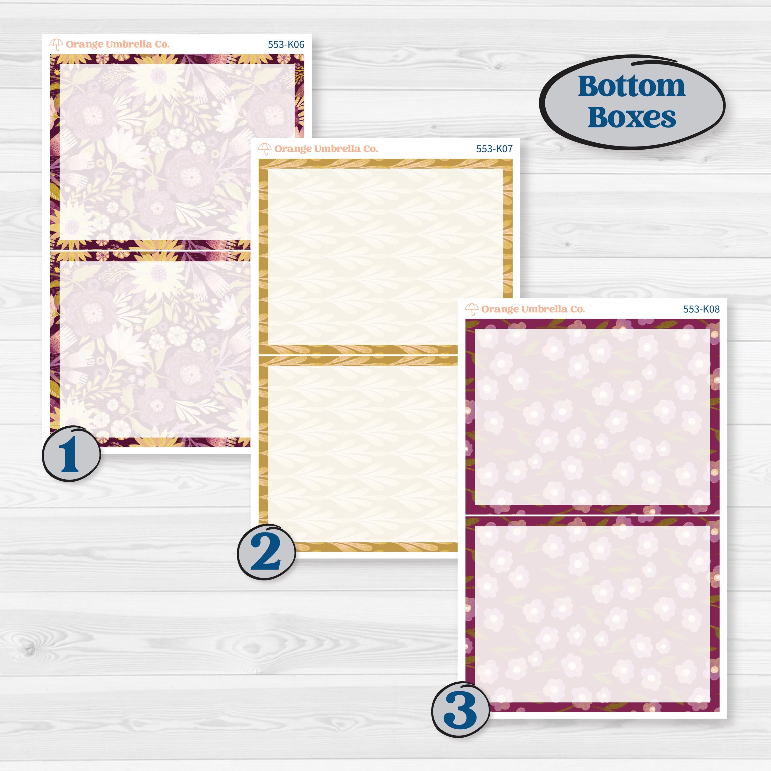 Book Planner Kit | 7x9 Erin Condren Daily Duo Planner Kit Stickers | Garden Library | KIT-553-K