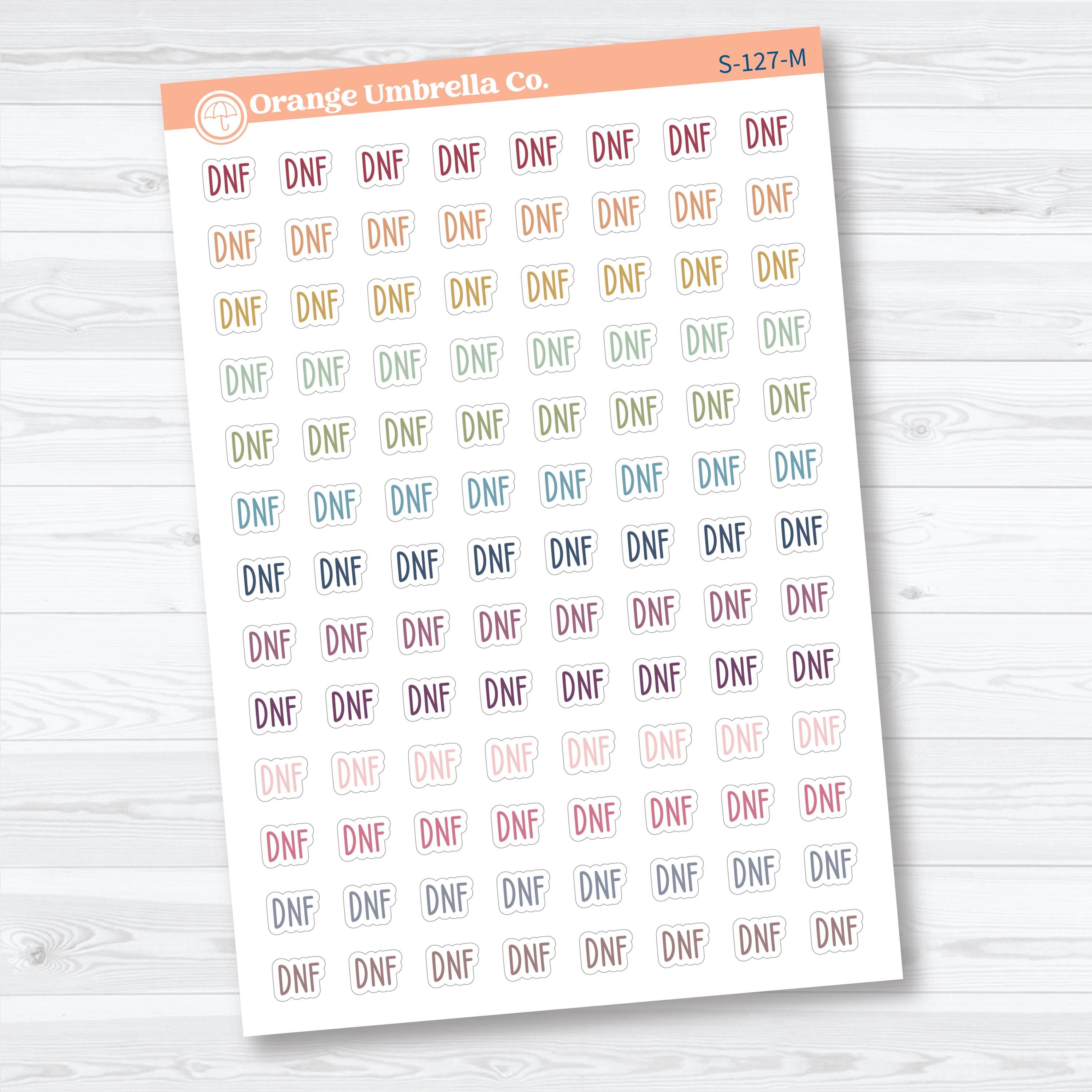 Did Not Finish Scripts | Reading Journal Planner Stickers | S-127