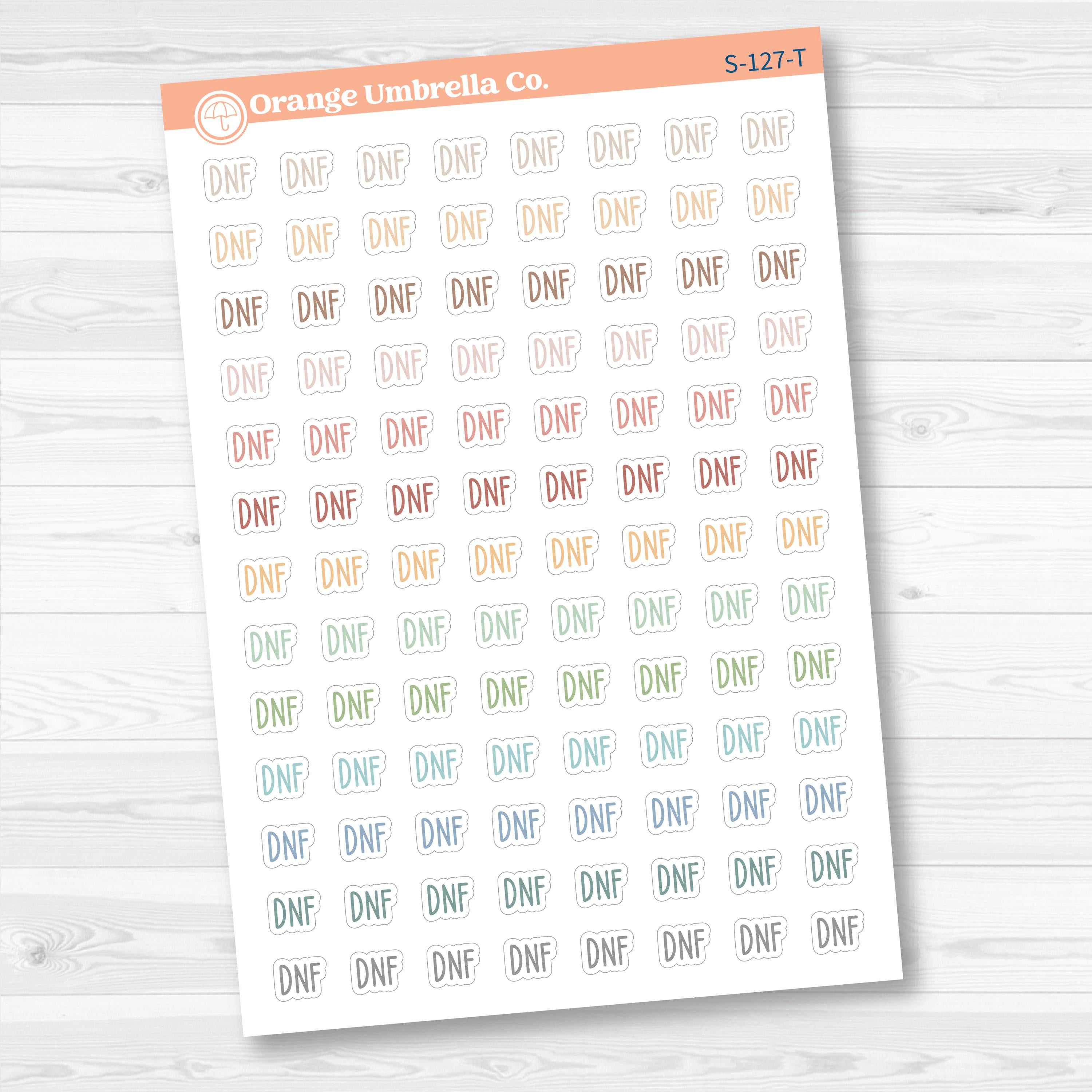 Did Not Finish Scripts | Reading Journal Planner Stickers | S-127