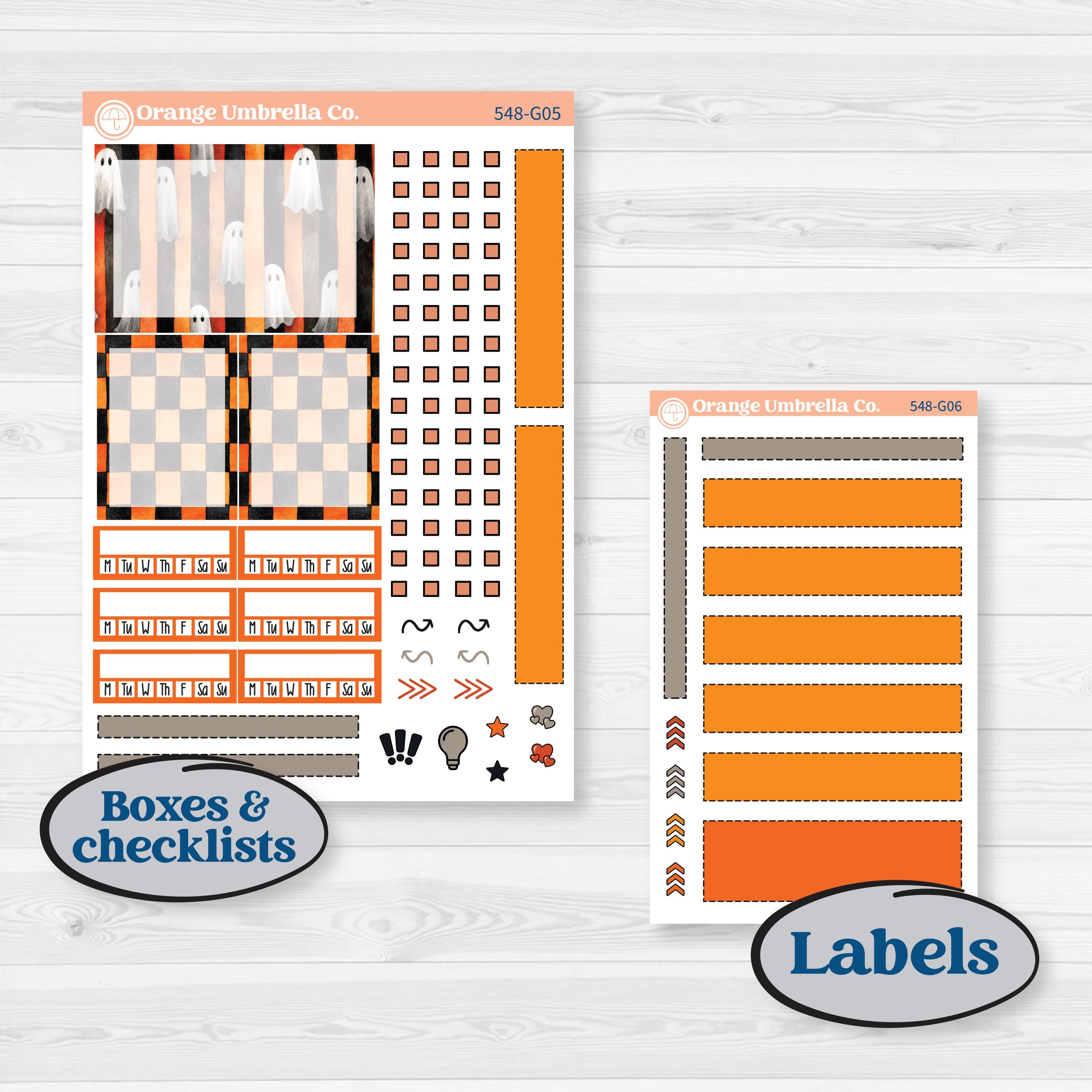 Halloween Planner Kit | Erin Condren A5 Weekly Dashboard Planner Kit Stickers | Carnival of Curiosities | KIT-548-G4