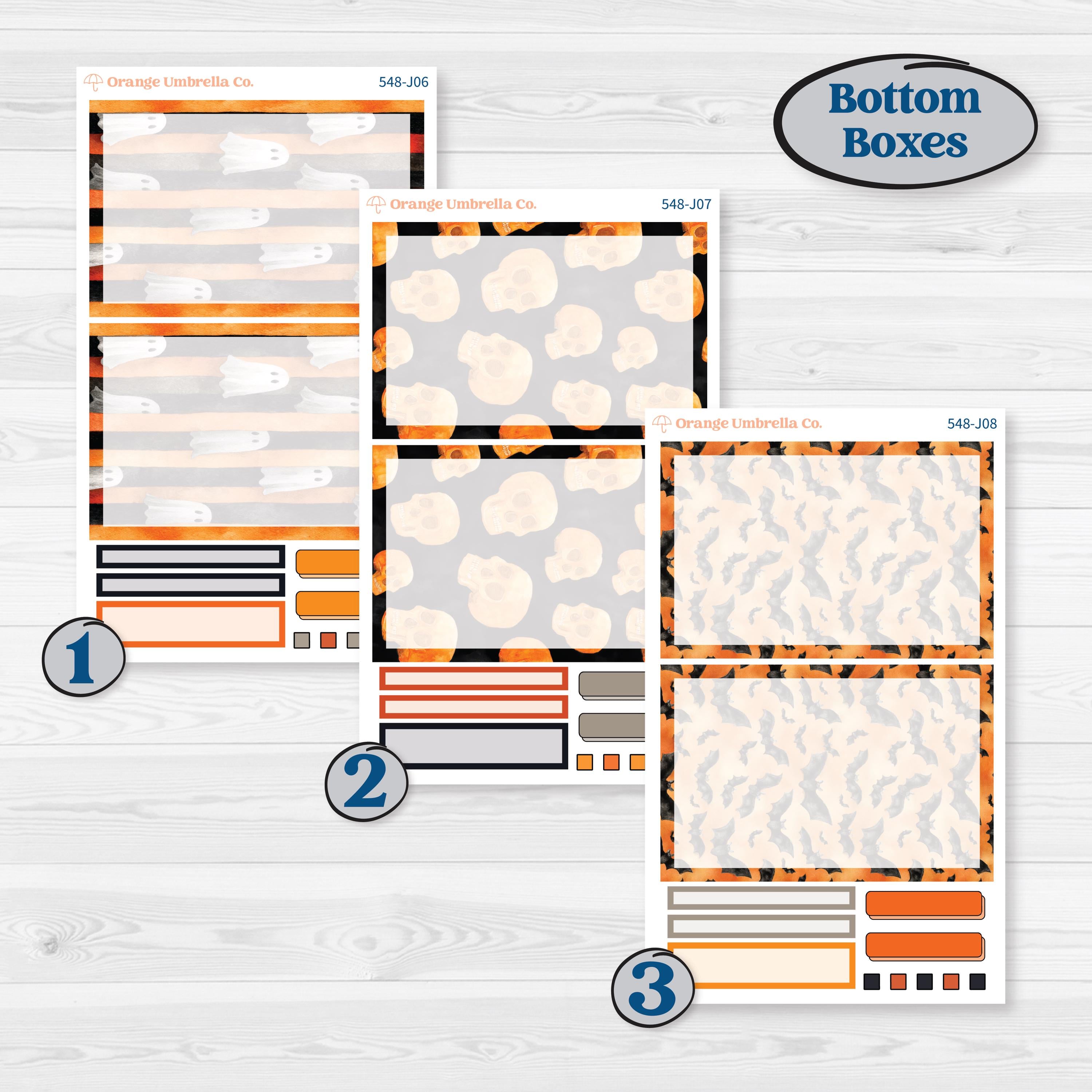 Halloween Planner Kit | A5 Daily Duo Planner Kit Stickers | Carnival of Curiosities | KIT-548-J