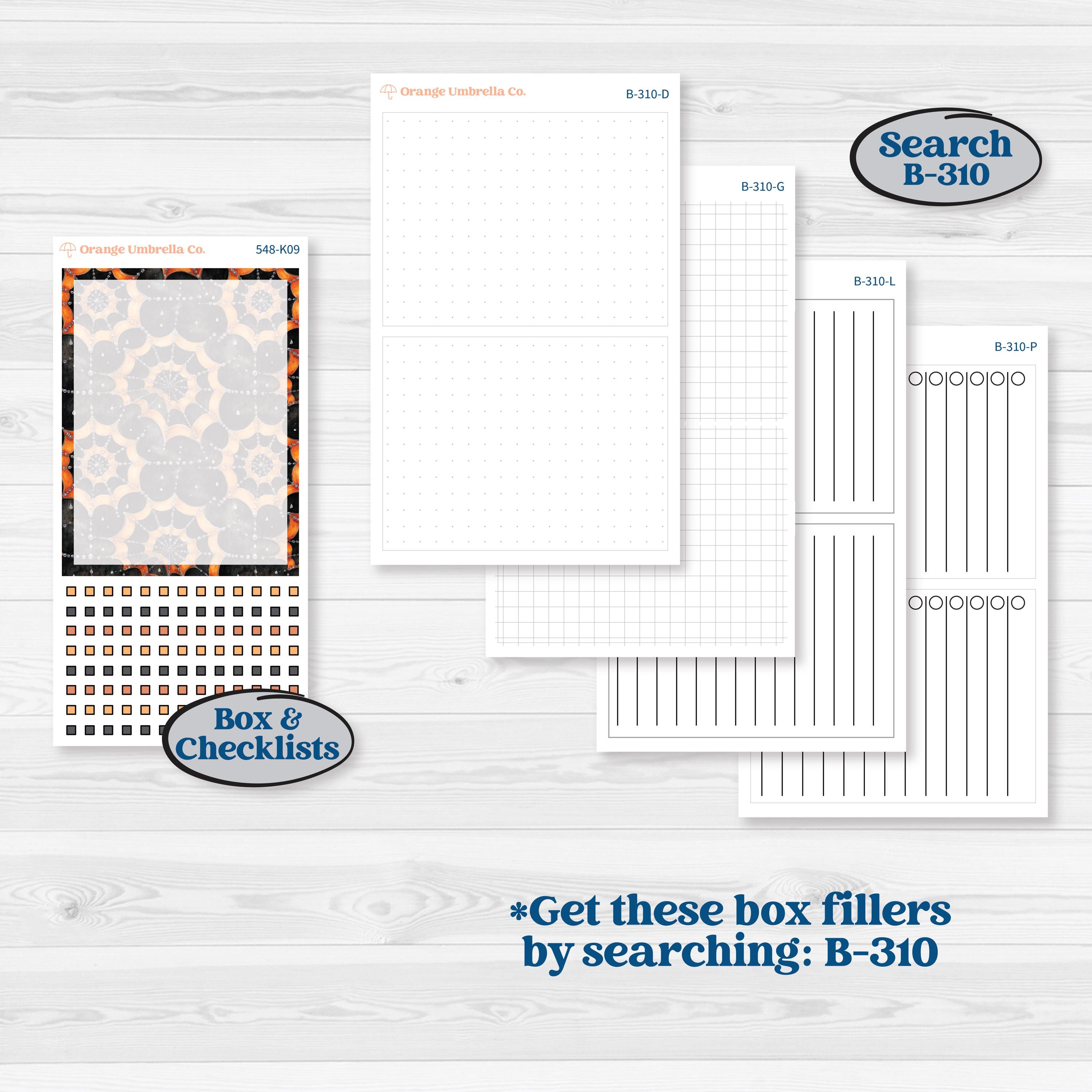 Halloween Planner Kit | 7x9 Erin Condren Daily Duo Planner Kit Stickers | Carnival of Curiosities | KIT-548-K