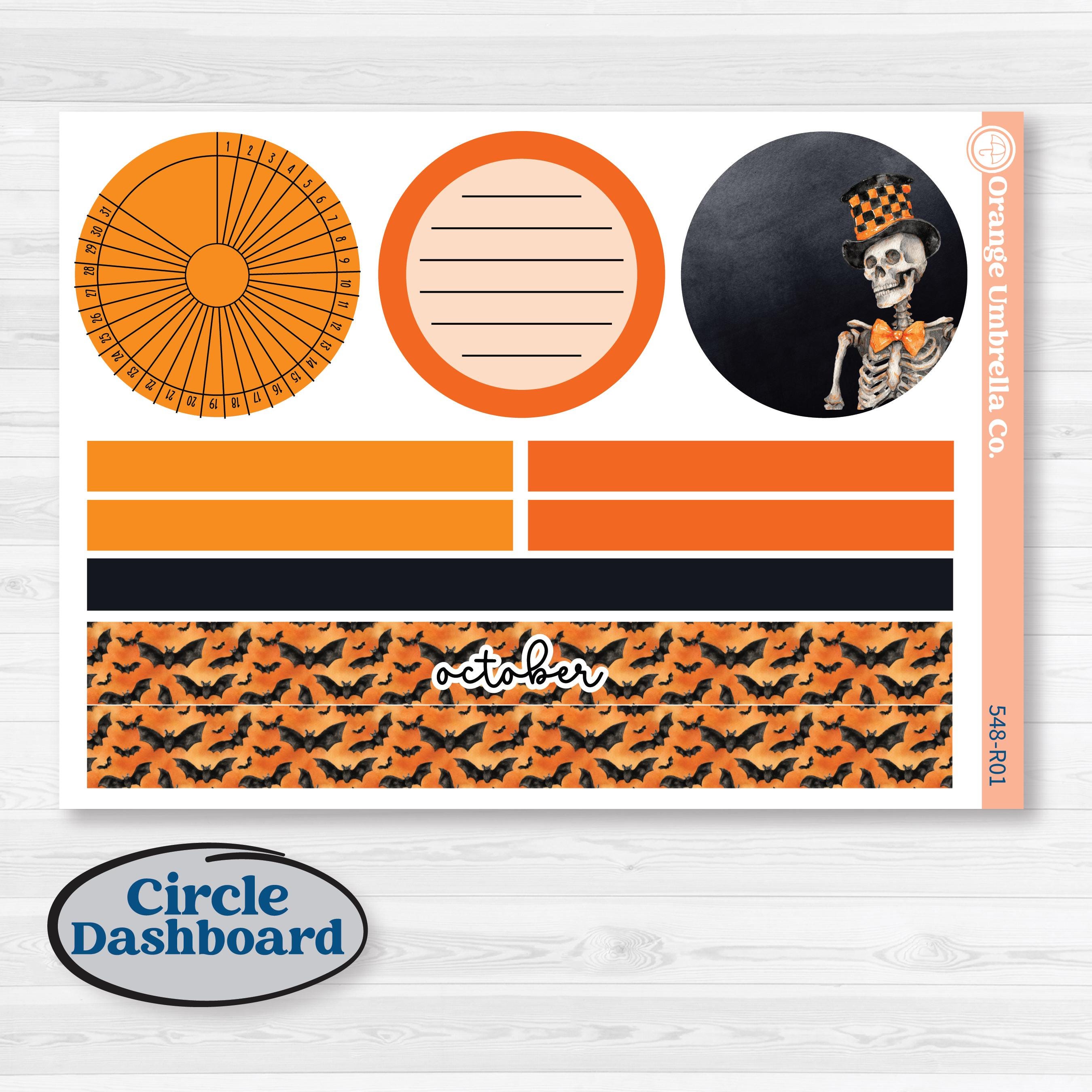 Halloween Planner Kit | 8.5x11 Plum Monthly & Dashboard Planner Kit Stickers | Carnival of Curiosities | KIT-548-R