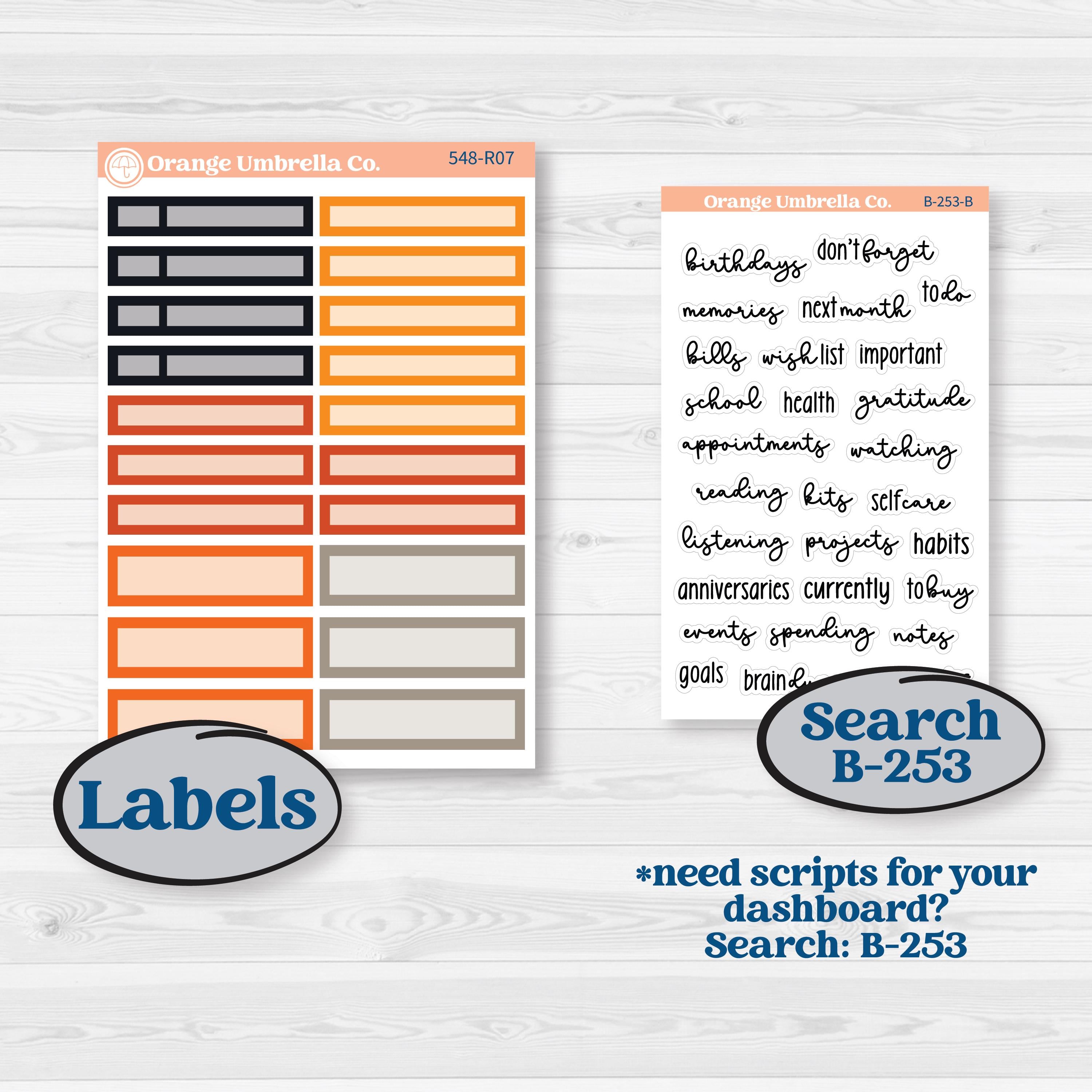 Halloween Planner Kit | 8.5x11 Plum Monthly & Dashboard Planner Kit Stickers | Carnival of Curiosities | KIT-548-R