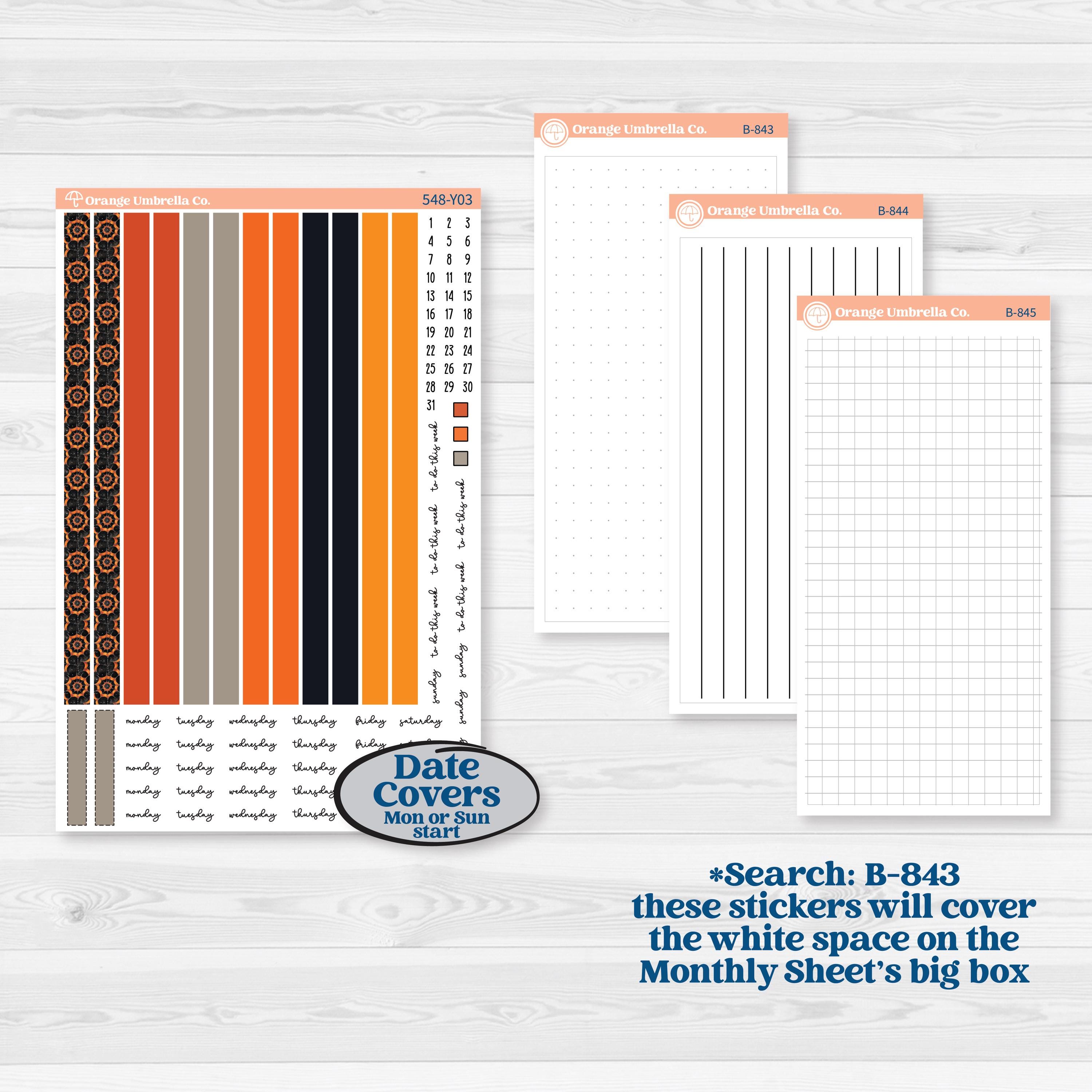 Halloween Planner Kit | Laurel Denise Scout Small Planner Kit Stickers | Carnival of Curiosities | KIT-548-Y
