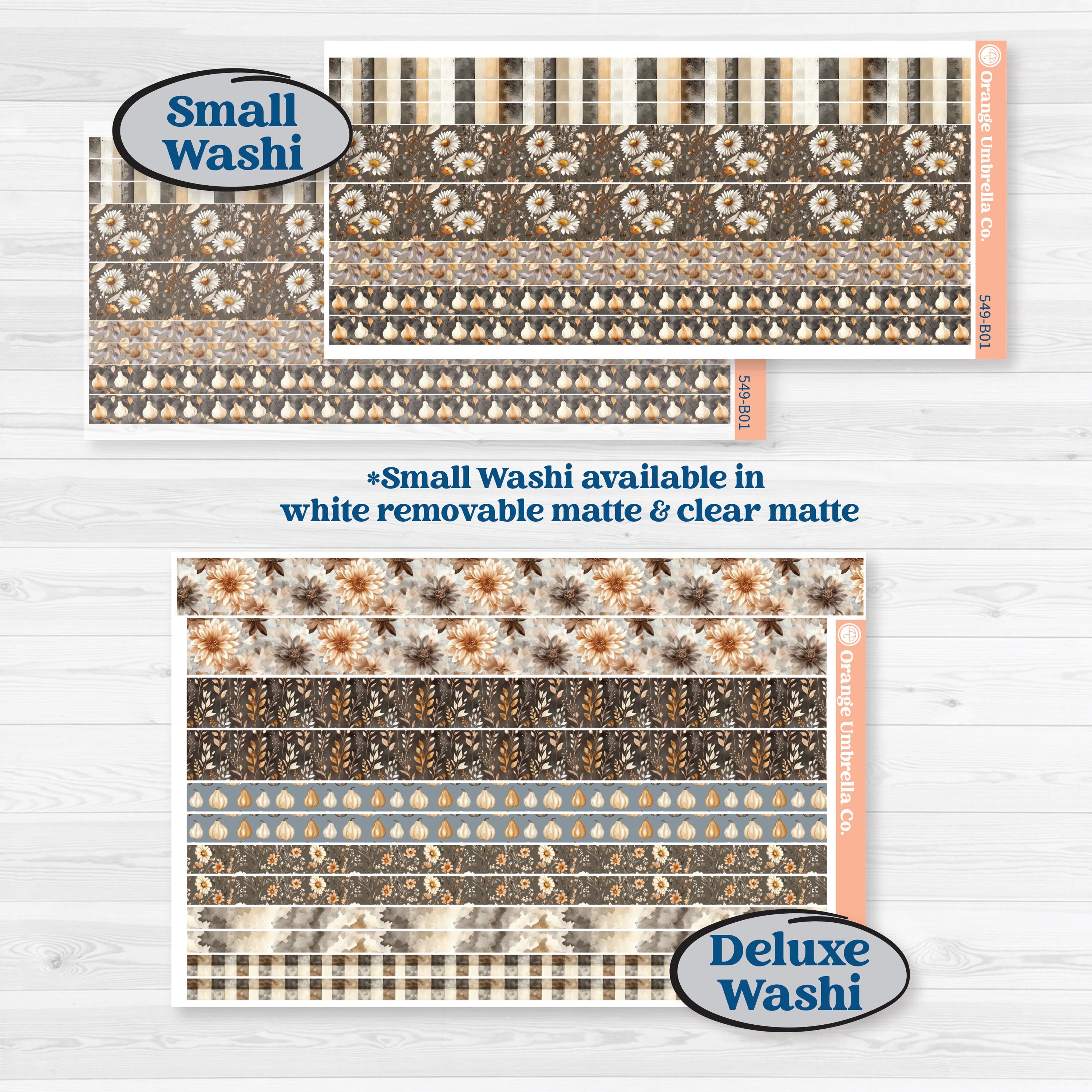Blue Autumn Planner Kit | Weekly Add-On Planner Kit Stickers | Farmhouse Fall | KIT-549-B