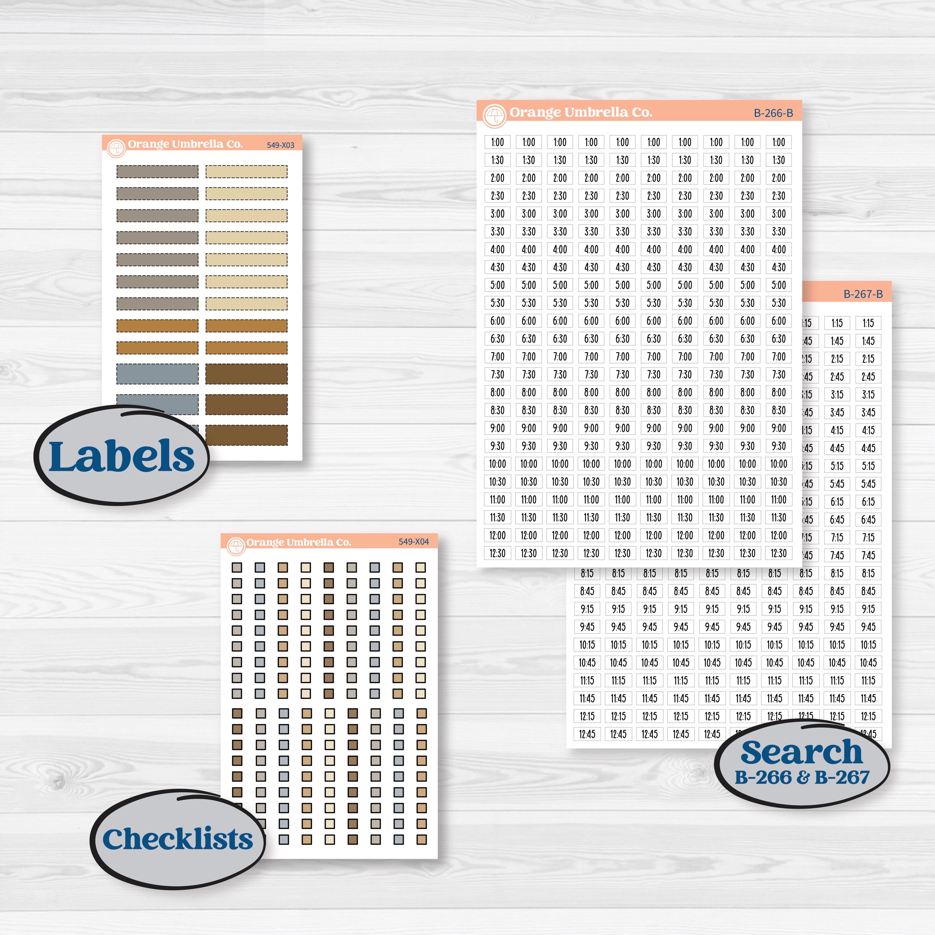 Blue Autumn Planner Kit | Laurel Denise Jo Large Planner Kit Stickers | Farmhouse Fall | KIT-549-X