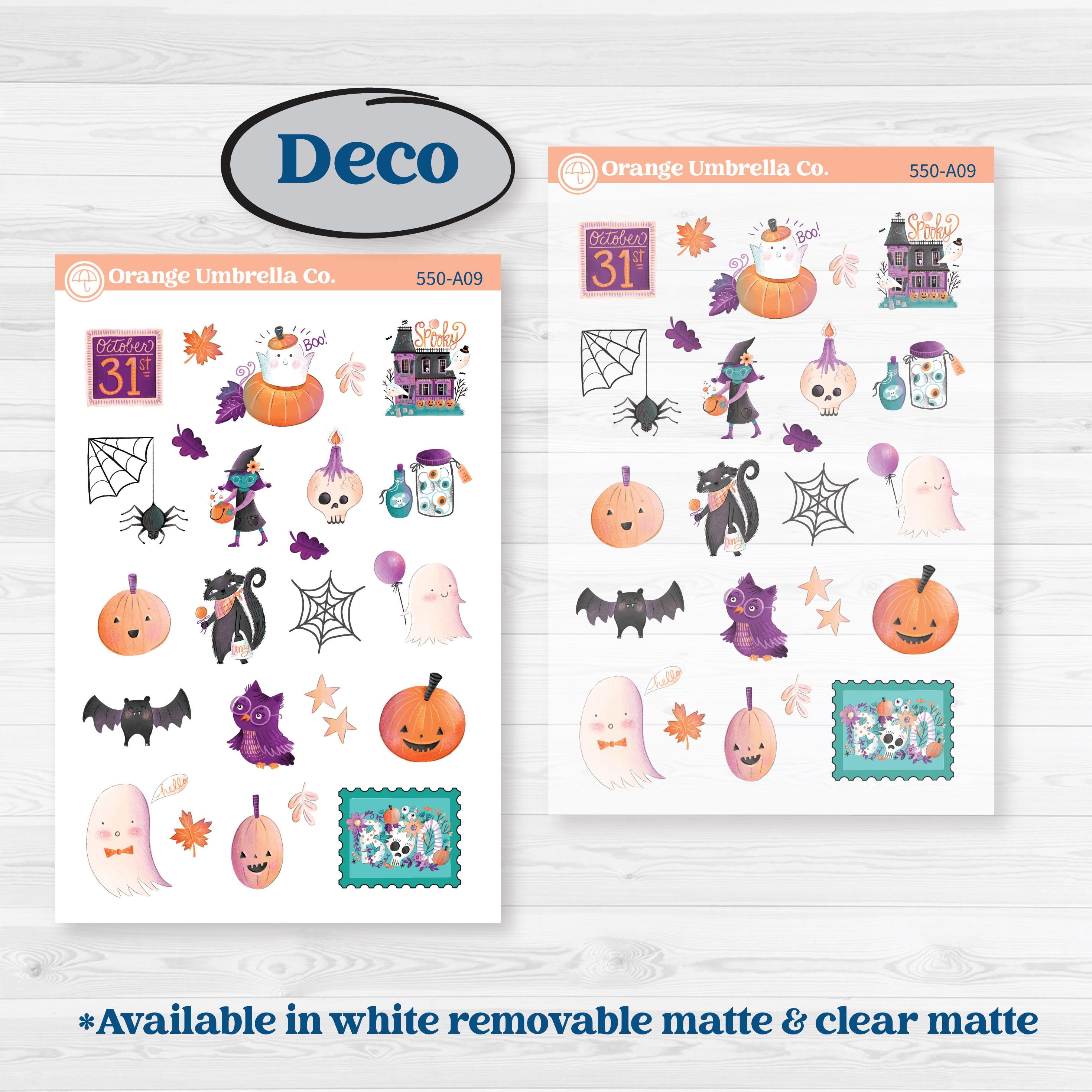 Halloween Planner Kit | Weekly Sticker Kit for Vertical Planners like Erin Condren | Sweetly Spooky | KIT-550-A