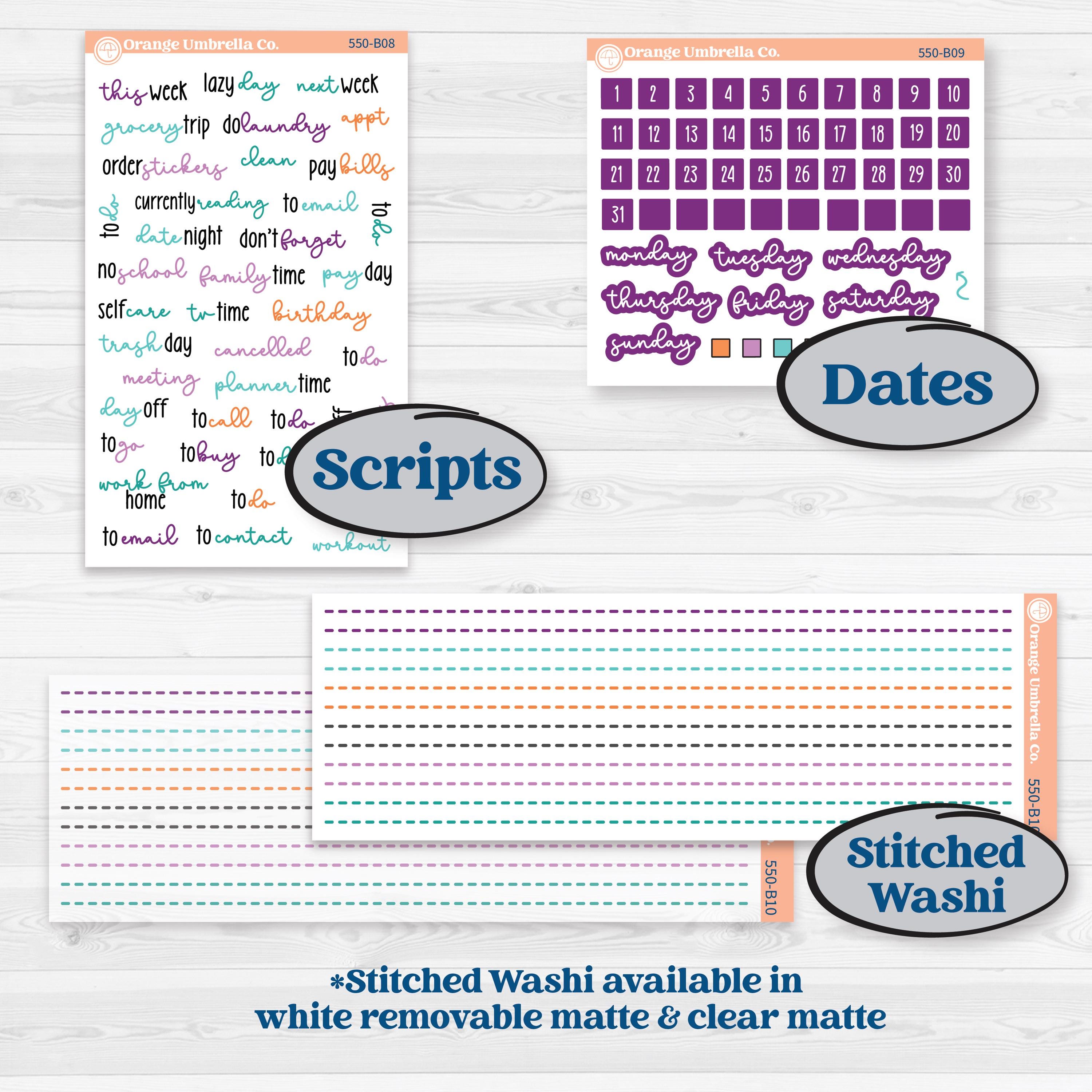 Halloween Planner Kit | Weekly Add-On Planner Kit Stickers | Sweetly Spooky | KIT-550-B
