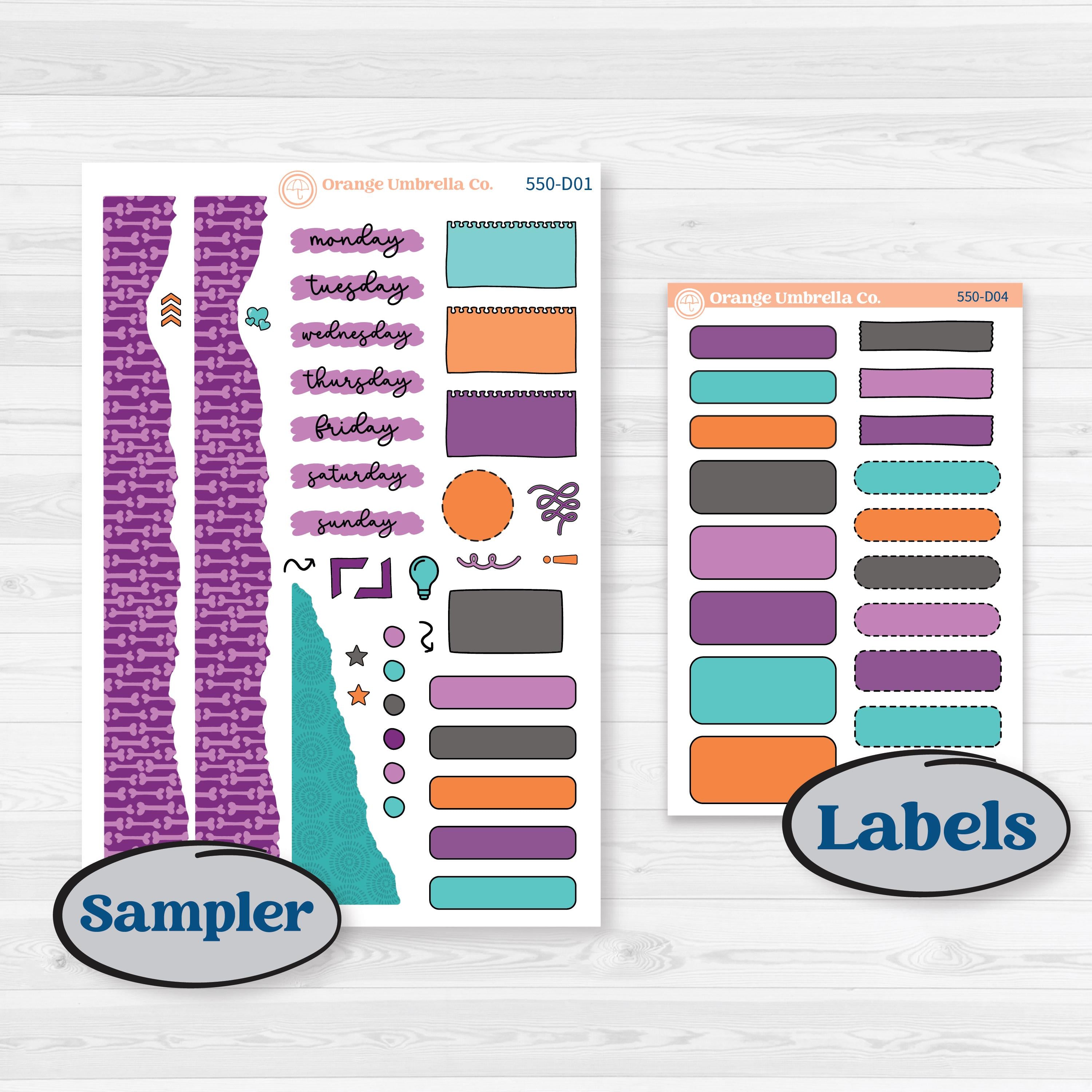 Halloween Planner Kit | Journaling or Scrapbooking Kit | Creative Junk Journal Planner Stickers | Sweetly Spooky | KIT-550-D