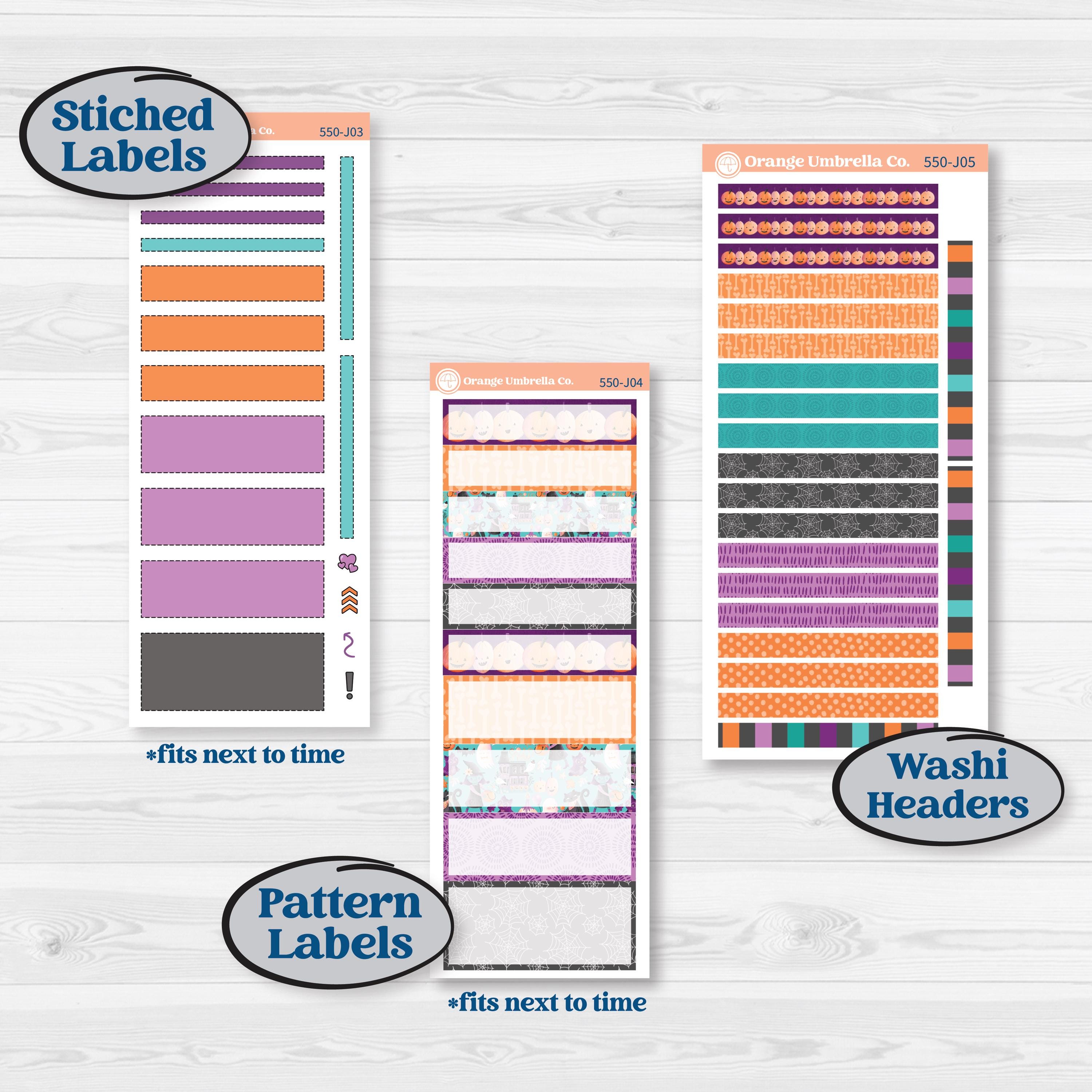 Halloween Planner Kit | A5 Daily Duo Planner Kit Stickers | Sweetly Spooky | KIT-550-J