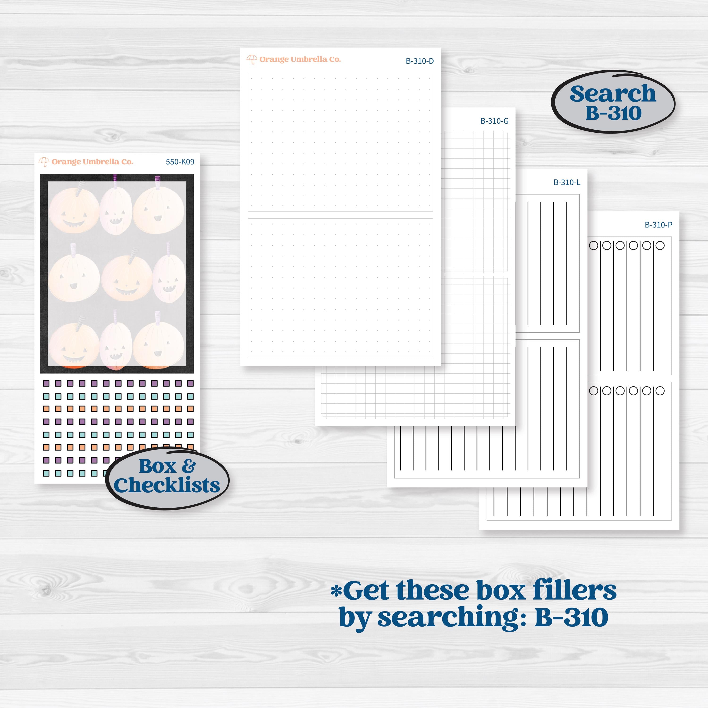 Halloween Planner Kit | 7x9 Erin Condren Daily Duo Planner Kit Stickers | Sweetly Spooky | KIT-550-K
