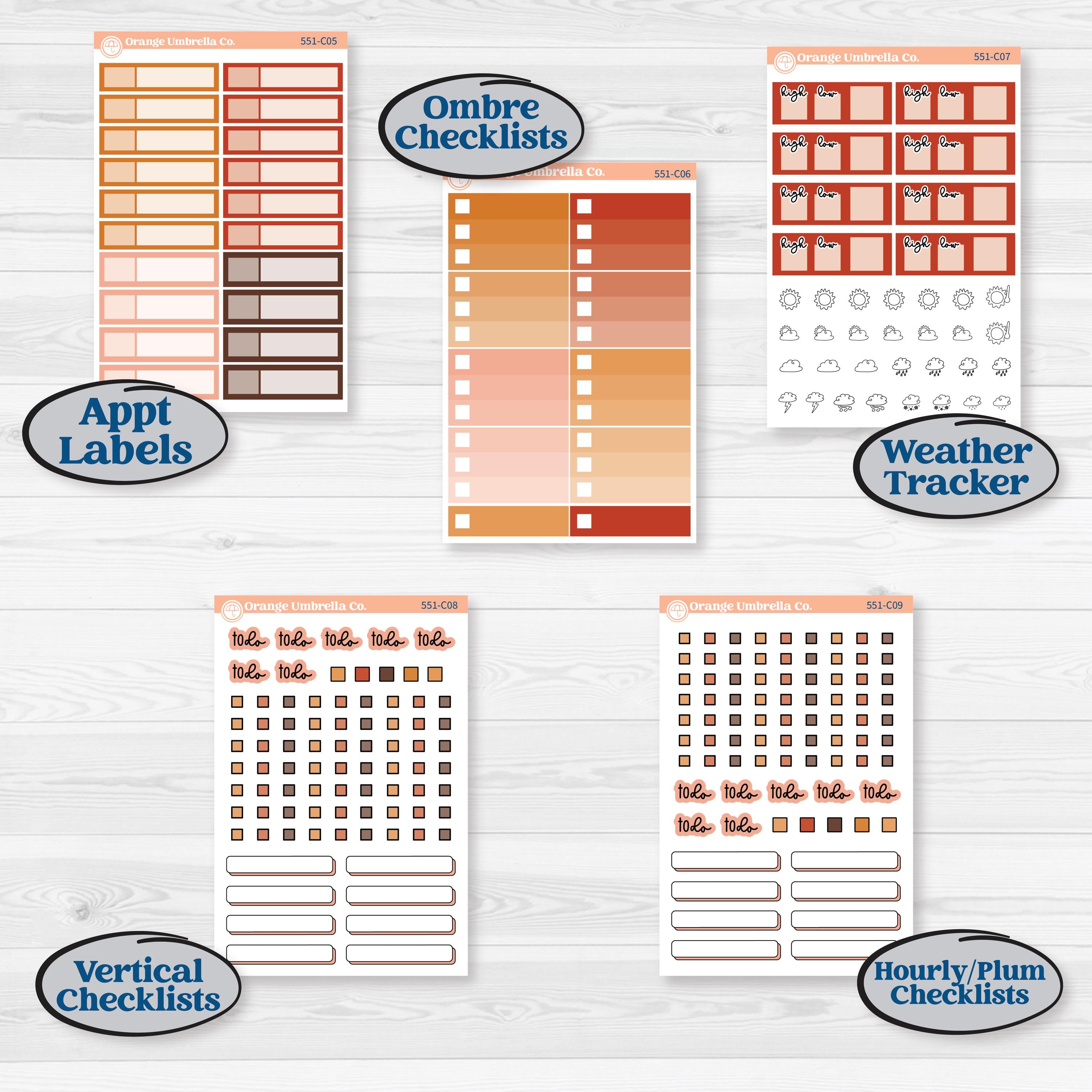 Fall Planner Kit | Weekly Add-On Labels Planner Kit Stickers | Autumn Folk | KIT-551-C