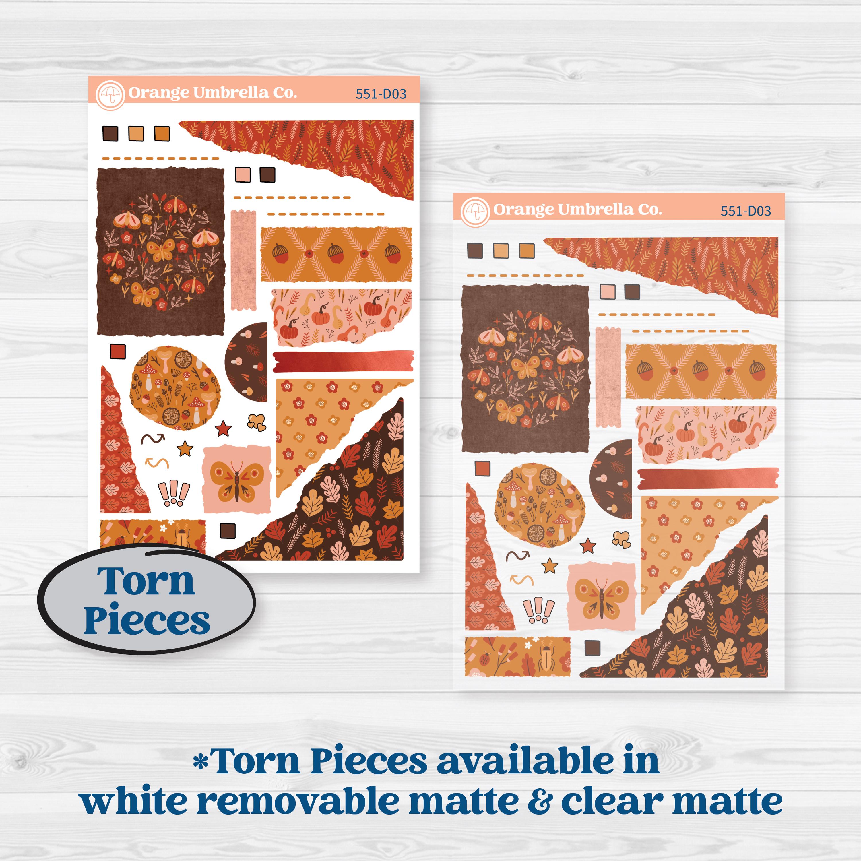 Fall Planner Kit | Journaling or Scrapbooking Kit | Creative Junk Journal Planner Stickers | Autumn Folk | KIT-551-D